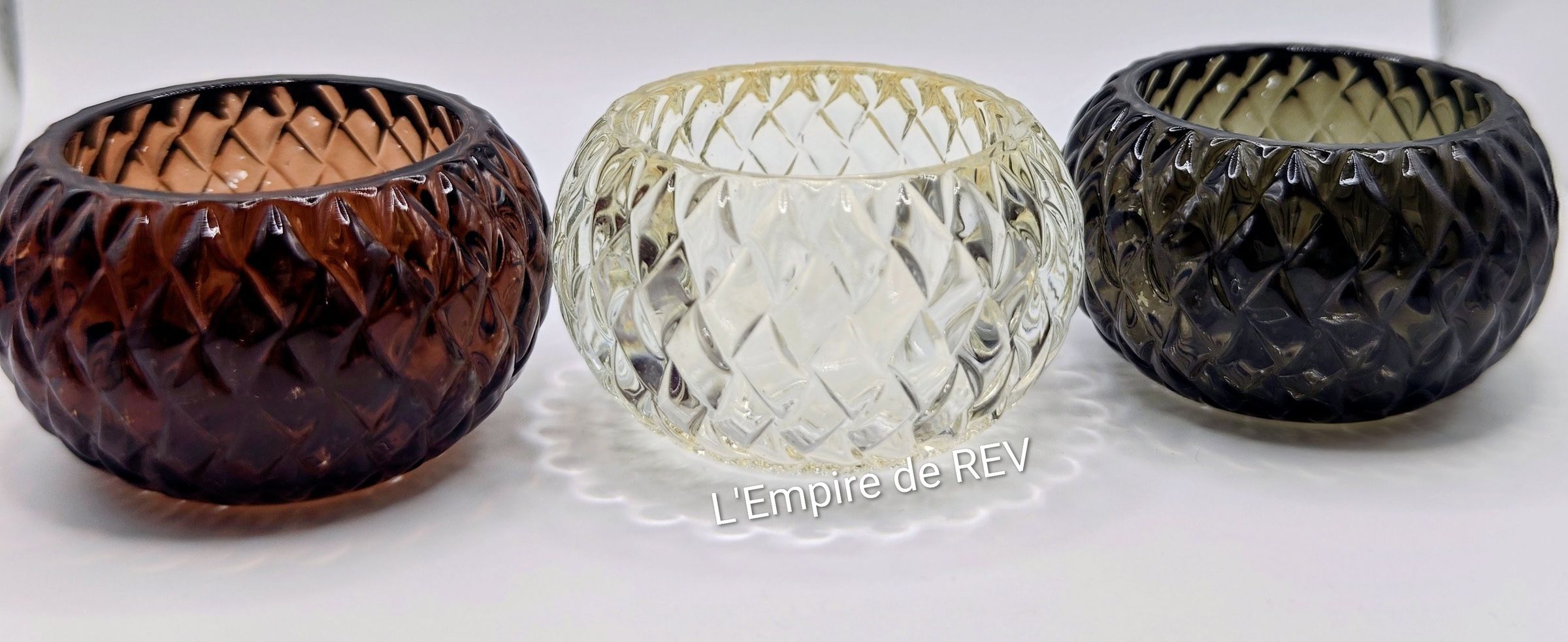 Bougeoir transparent cristal