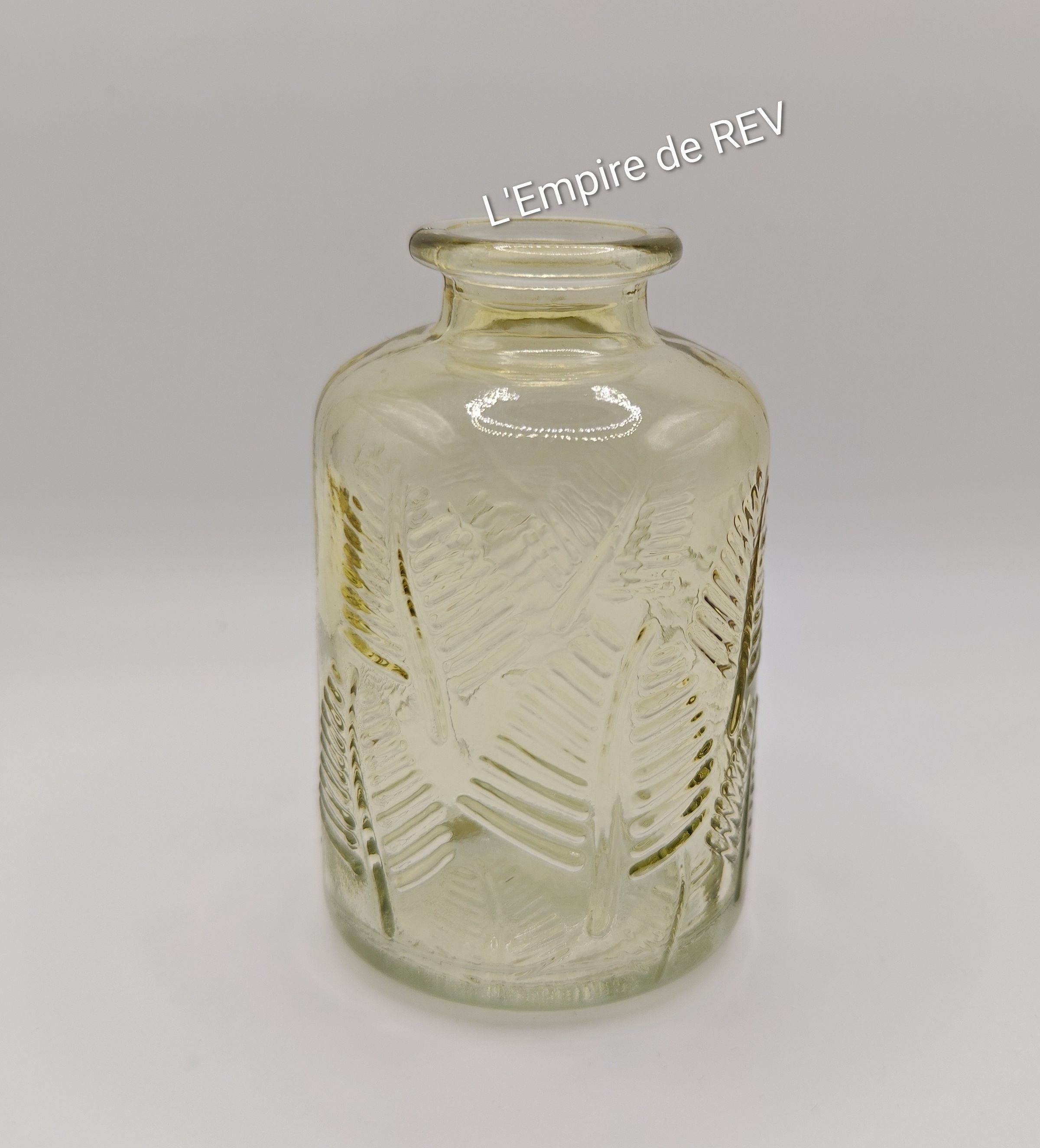 Bouteille en verre pour bouquet de fleurs en bougie