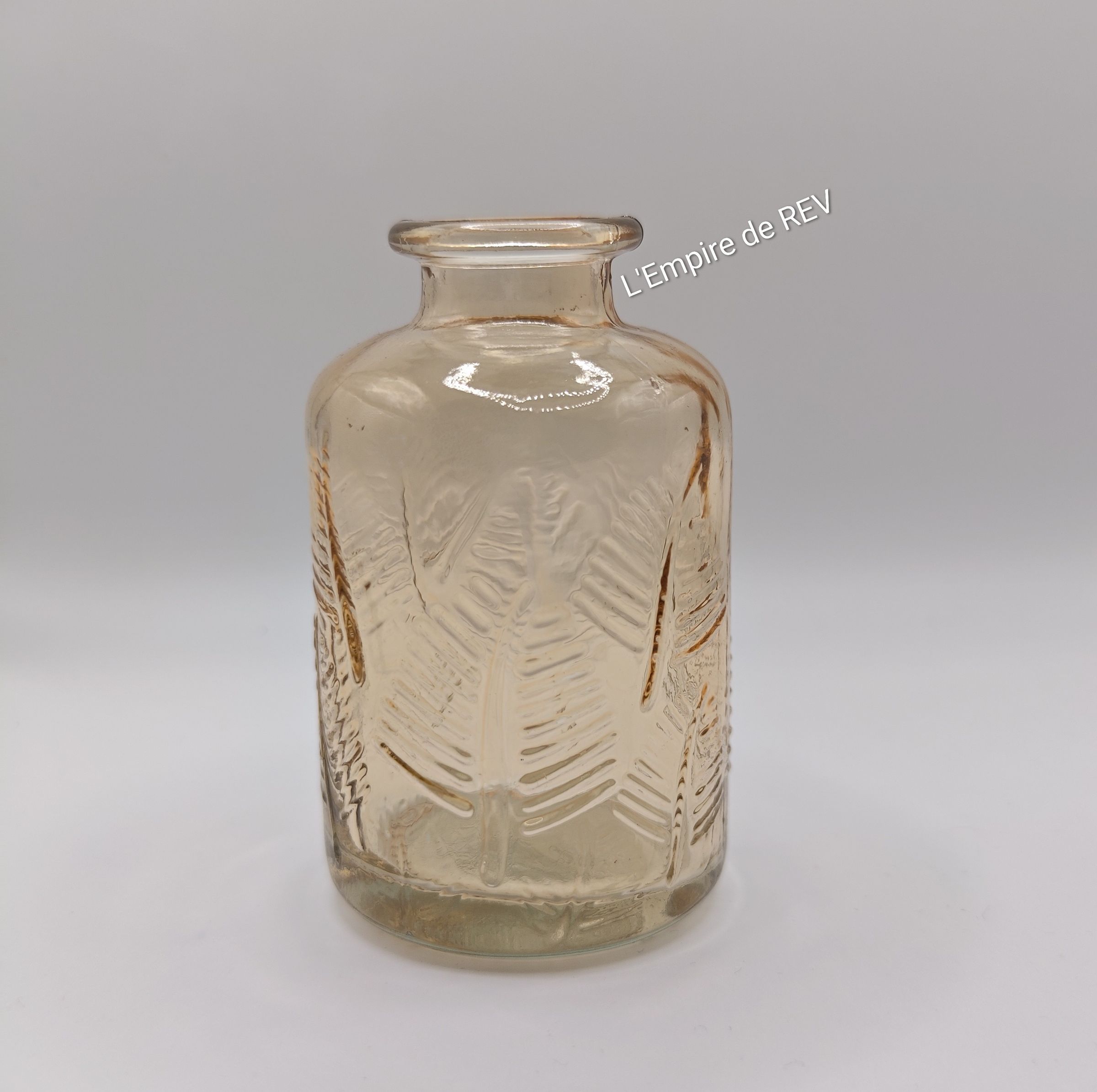 Bouteille en verre pour bouquet de fleurs en bougie