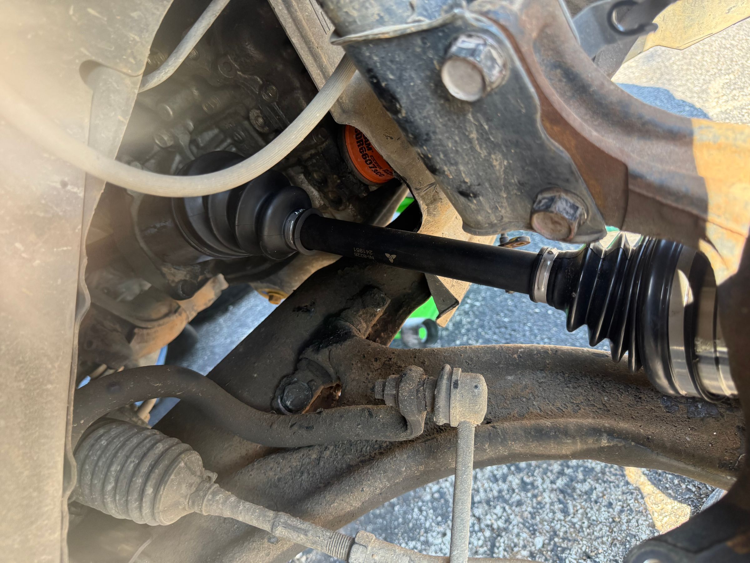 New axle shaft