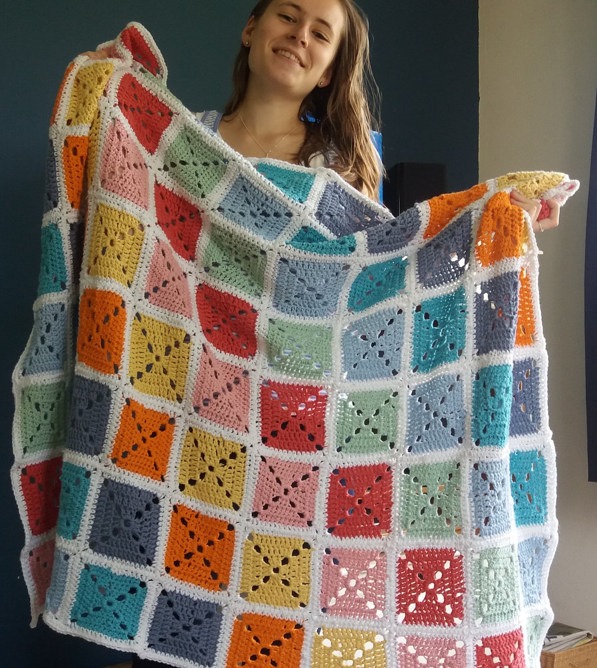 Colourful squares made with mum