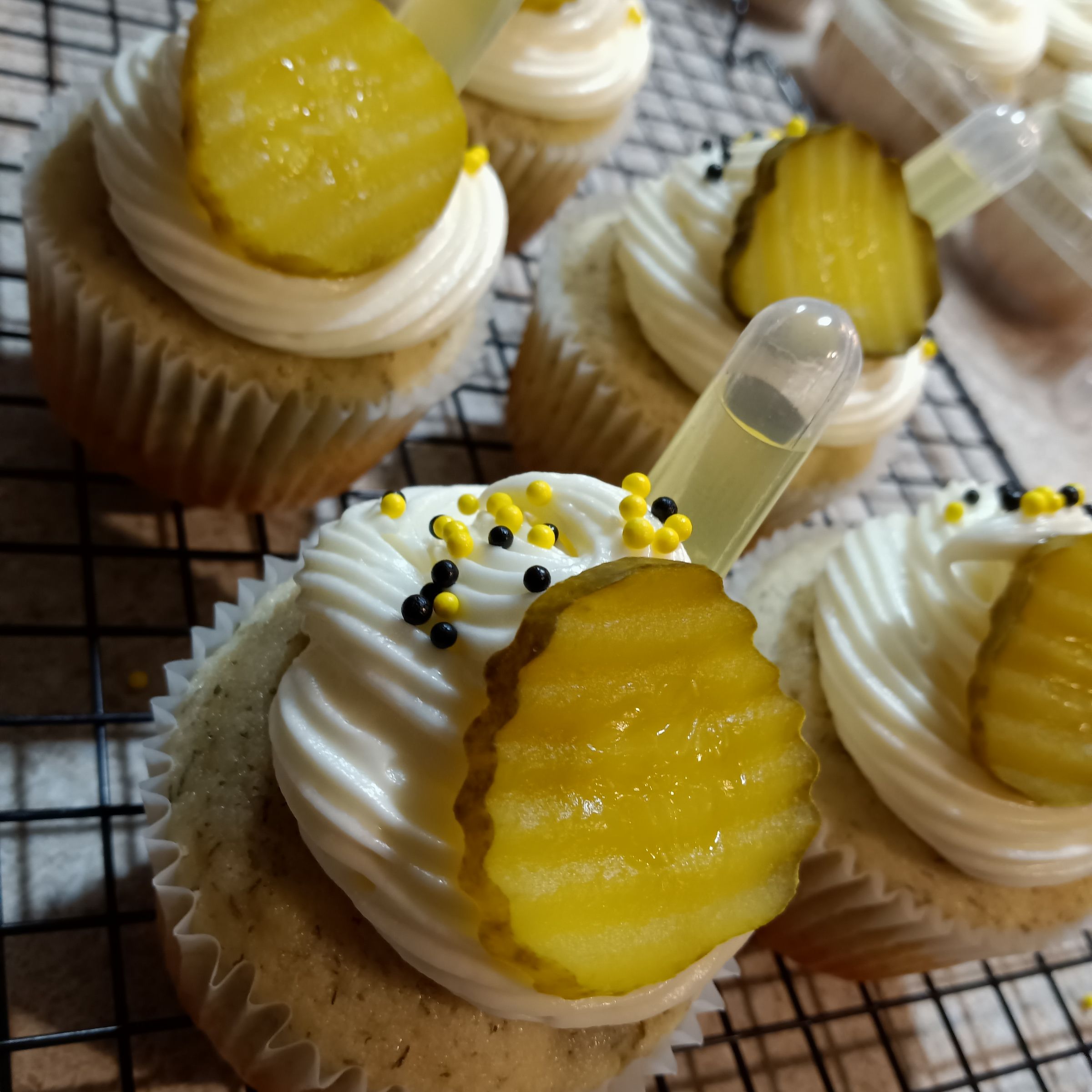 Pickle Cupcake with Cream Cheese Frosting