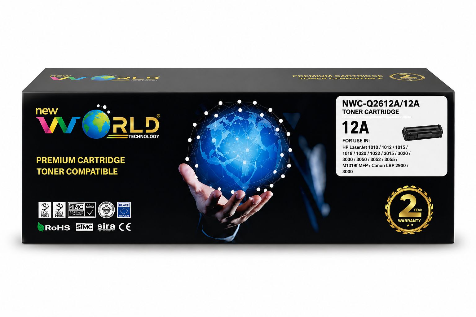 ✔️ Modèle: HP 12A (Q2612A)   ✔️ Compatible avec:   - HP LaserJet 1010 / 1012 / 1015   - HP LaserJet 1020 / 1022   - HP LaserJet 3015 / 3020 / 3030   - HP LaserJet 3050 / 3052 / 3055    ✔️ Type: Toner compatible   ✔️ Couleur: Noir    ✔️ Impression claire et durable   ✔️ Rendement élevé    ✔️ Idéal pour bureau et professionnel   ✔️ Qualité garantie  