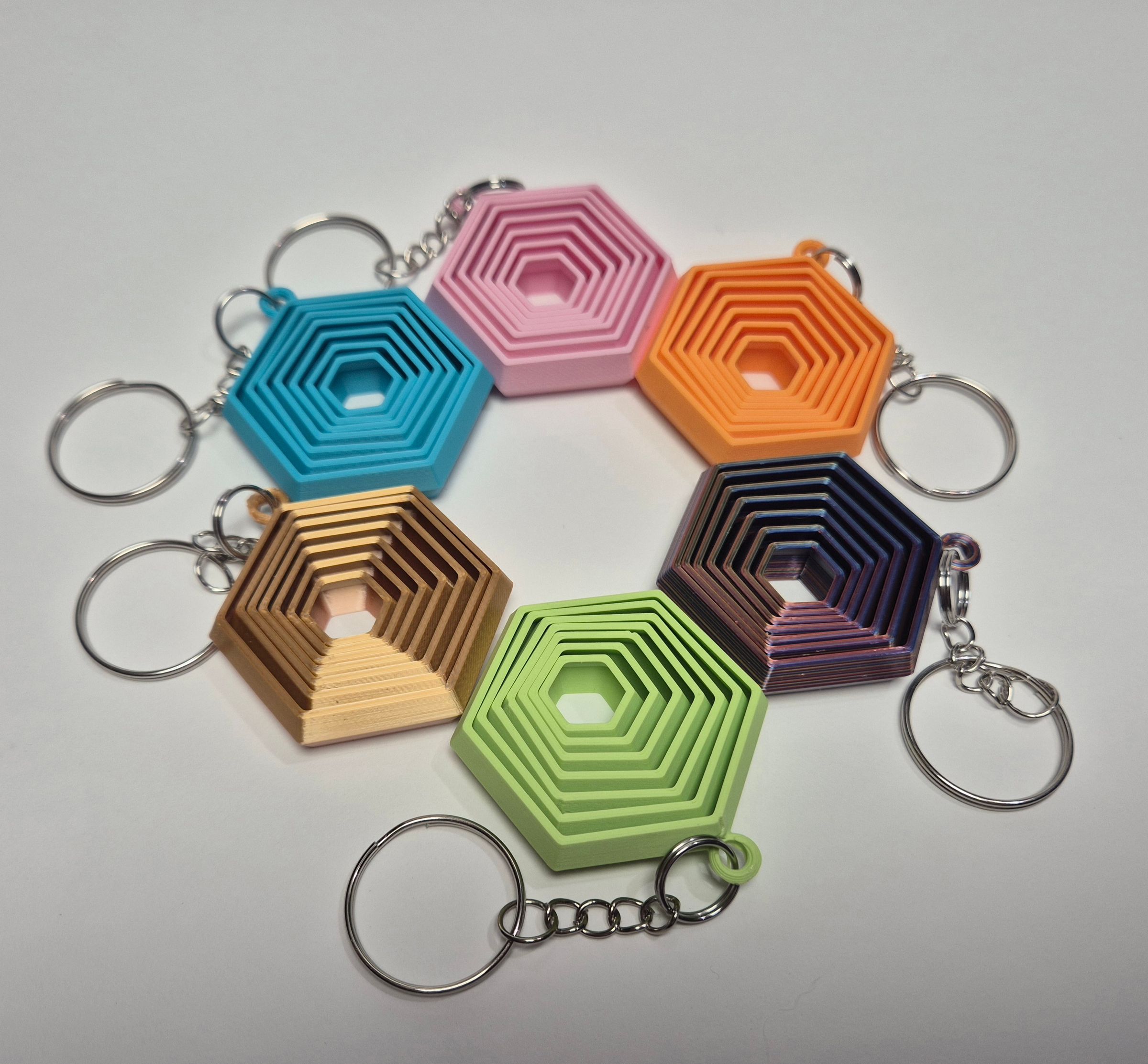 #7.1 Fidget Keychain (one each) by "LangHjornArt"