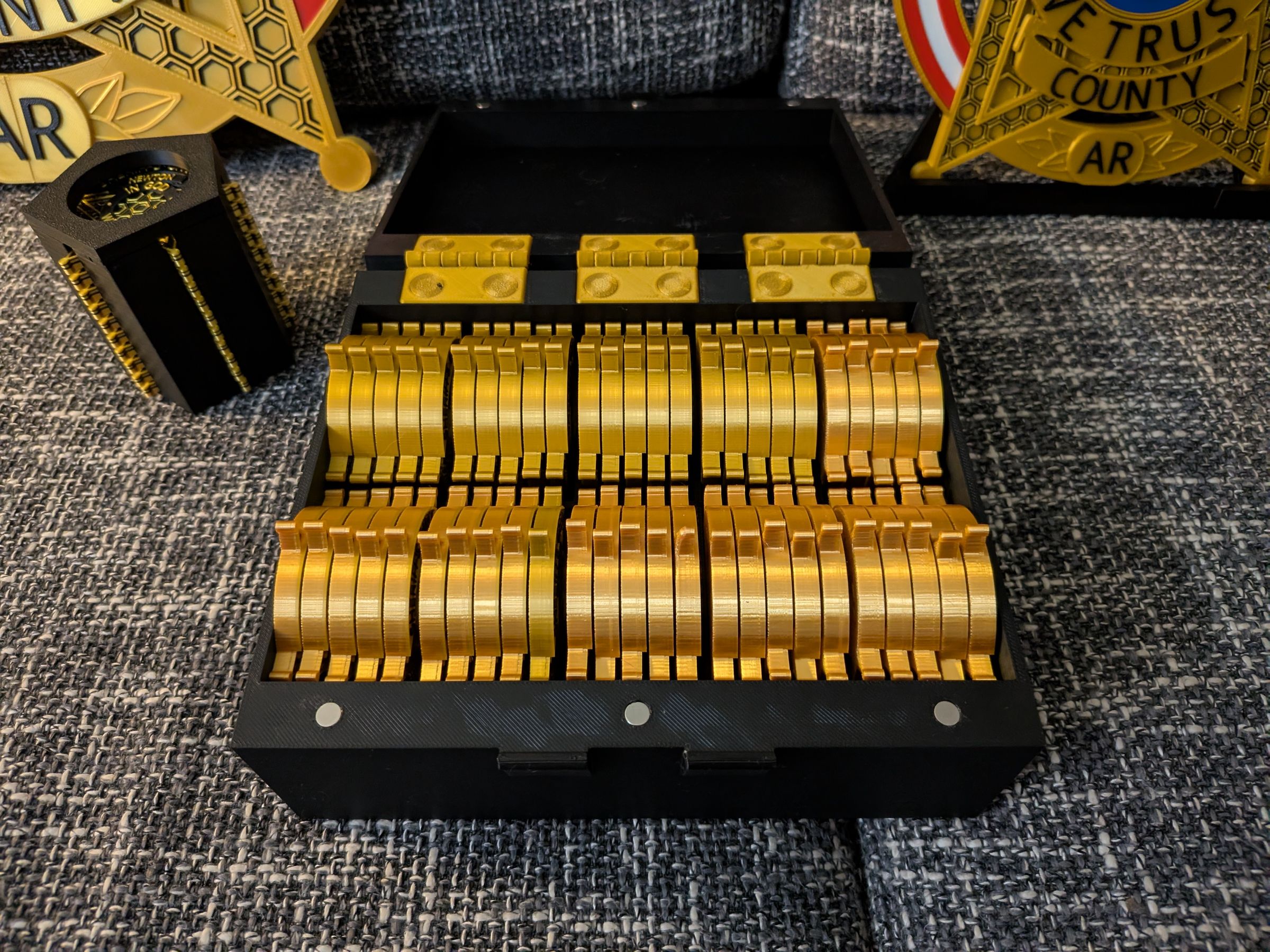 #10 Challenge Coin Box by MarSarUnity (coins not included, holds 50) *The slots are designed specifically for coins designed by MarSar Unity, but may fit others. Capacity cannot be guaranteed if using non-MarSar Unity coins.