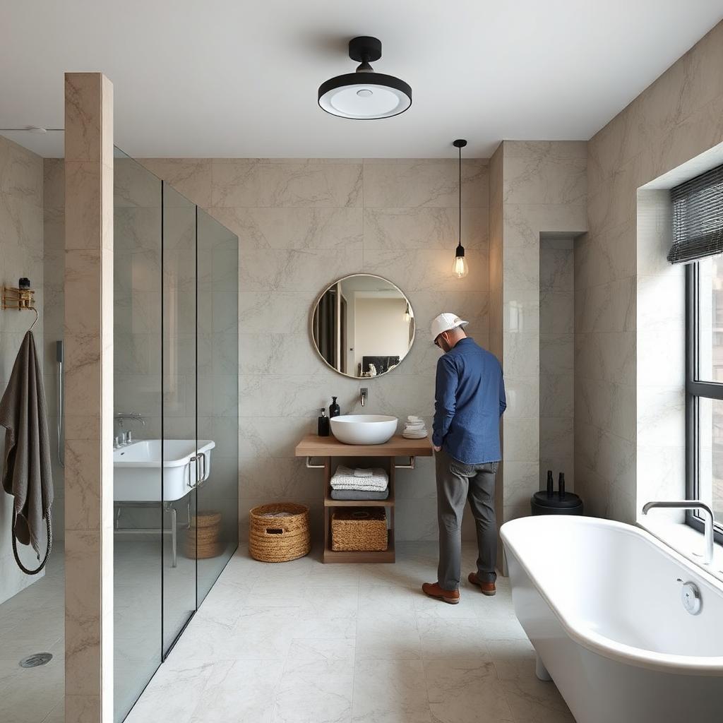 Bathrooms:  Transform your bathroom into a luxurious and functional space with expert remodeling and fixture installation.