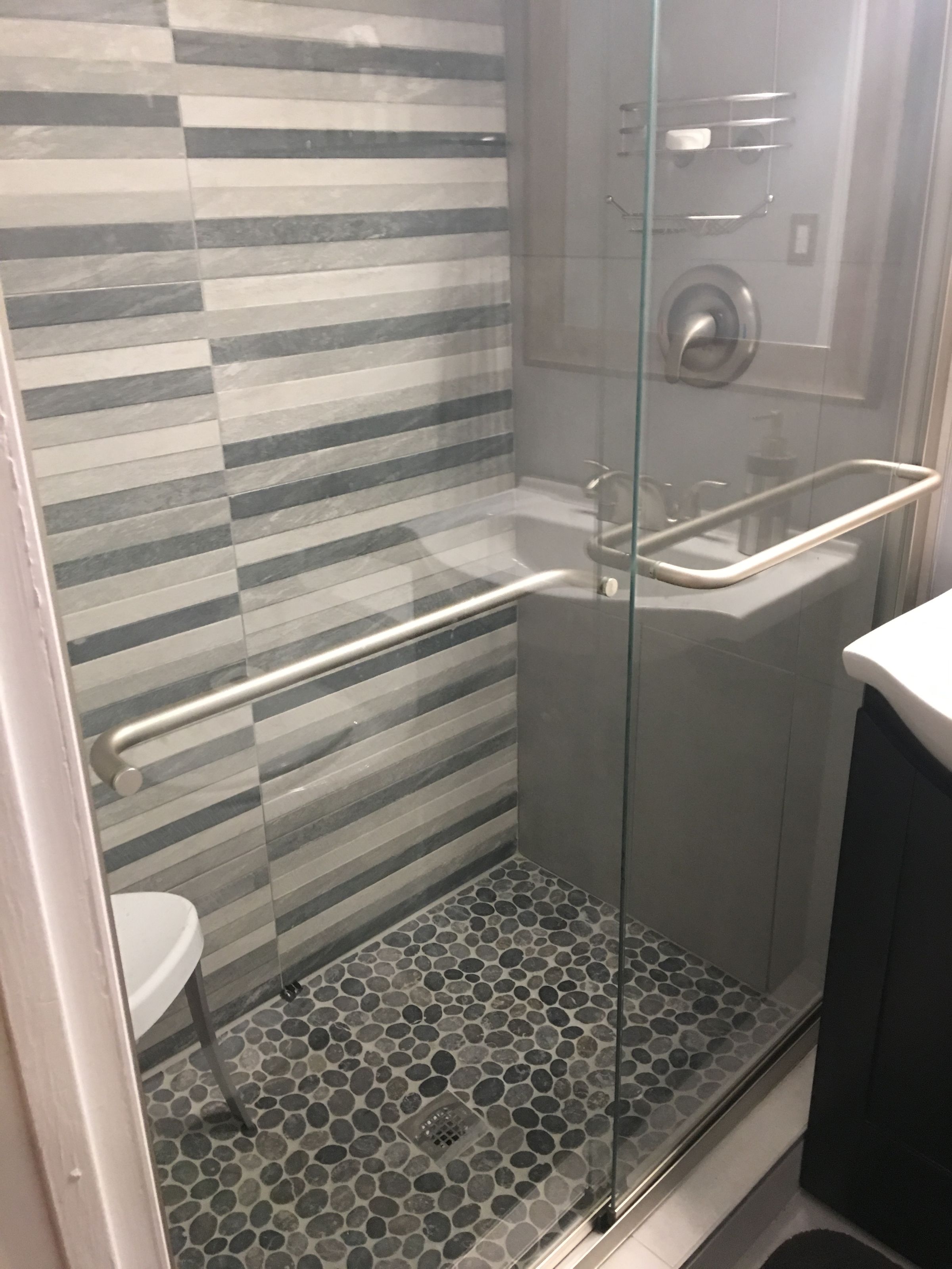River Rock Shower Flooring