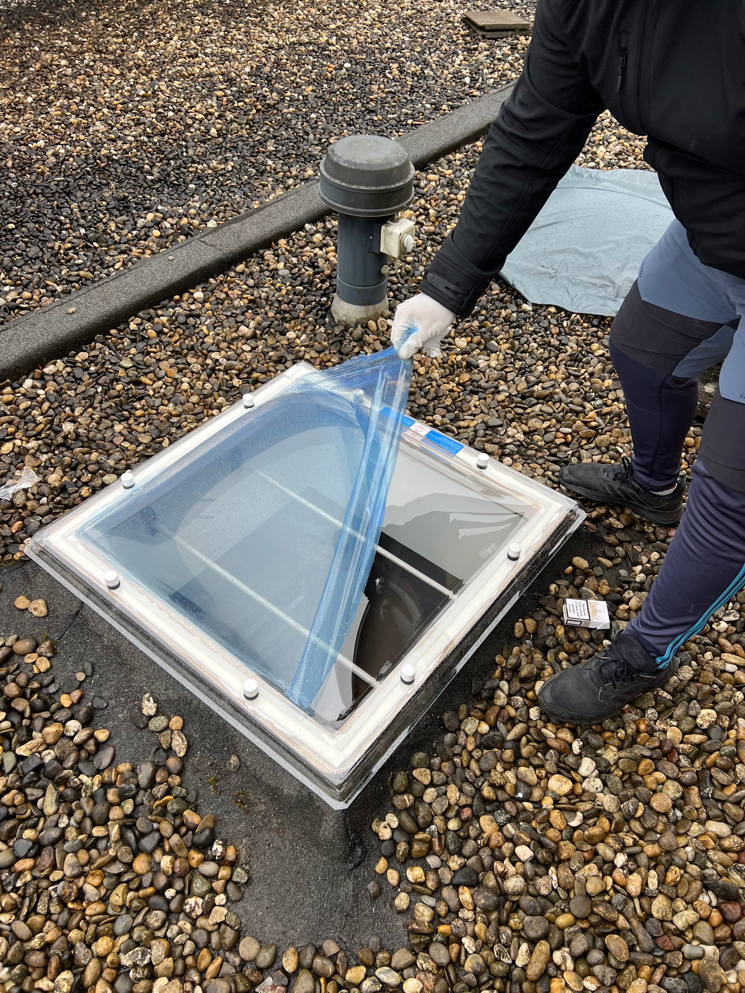 Plaatsen nieuwe Lichtkoepel