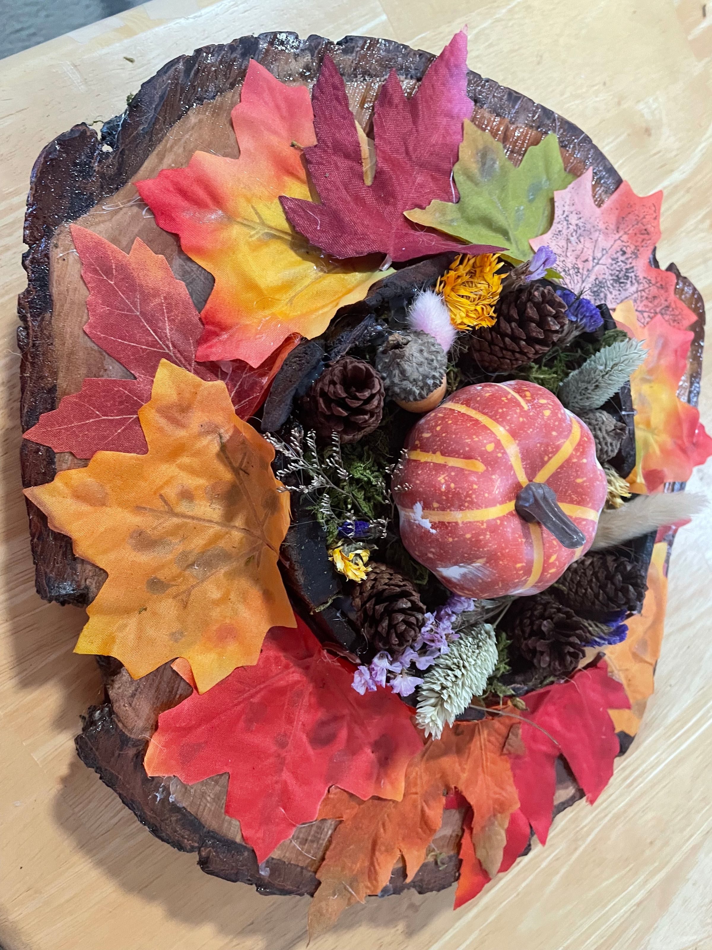 Autumn wood slice
