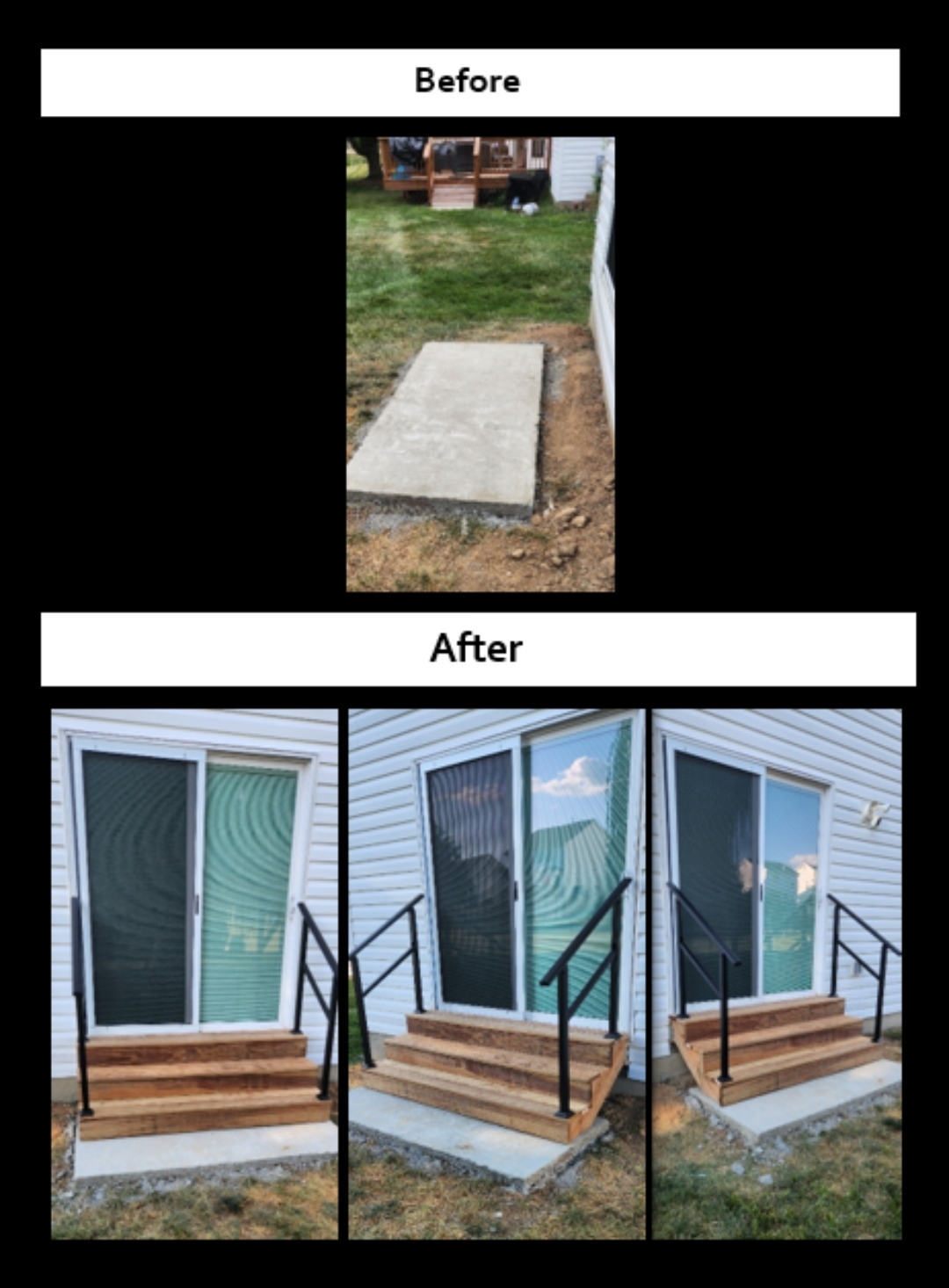 Poured Porch & Built New Steps