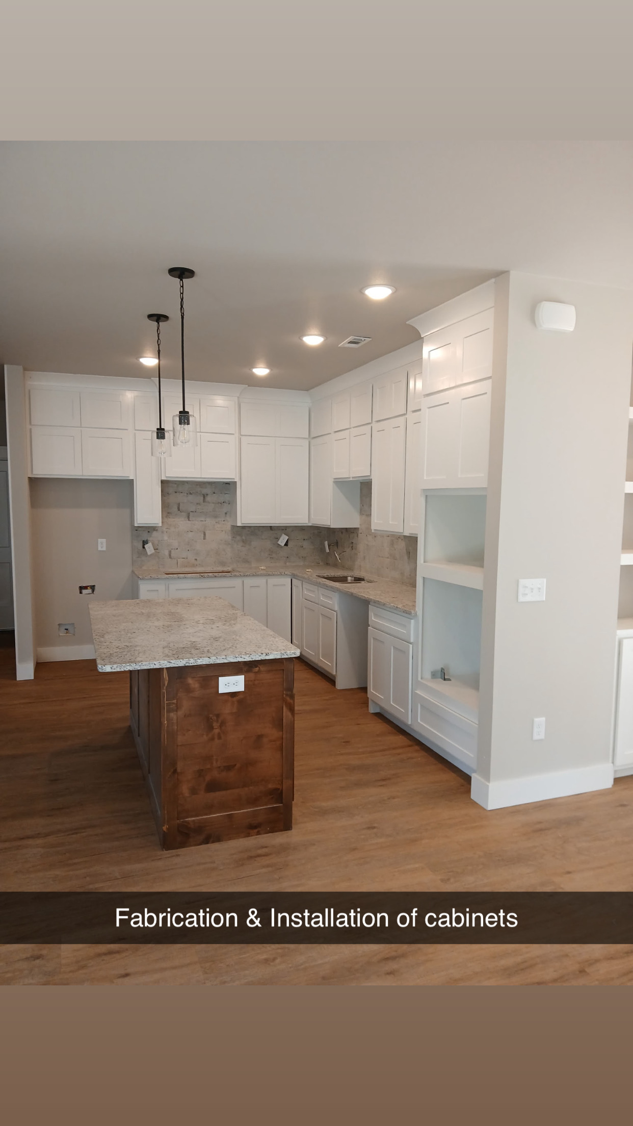 Fabrication & Installation of cabinets