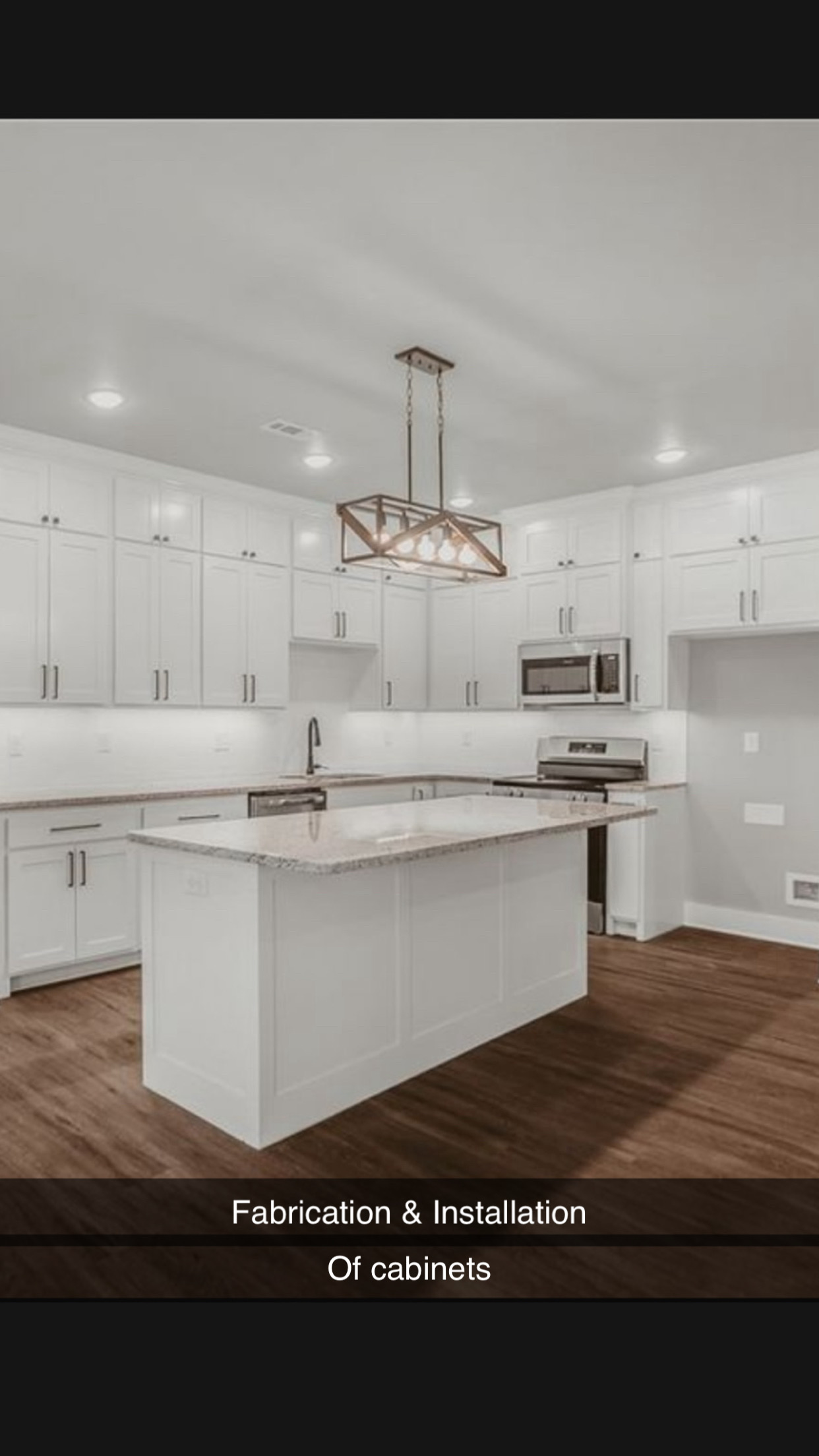 Fabrication & Installation of cabinets