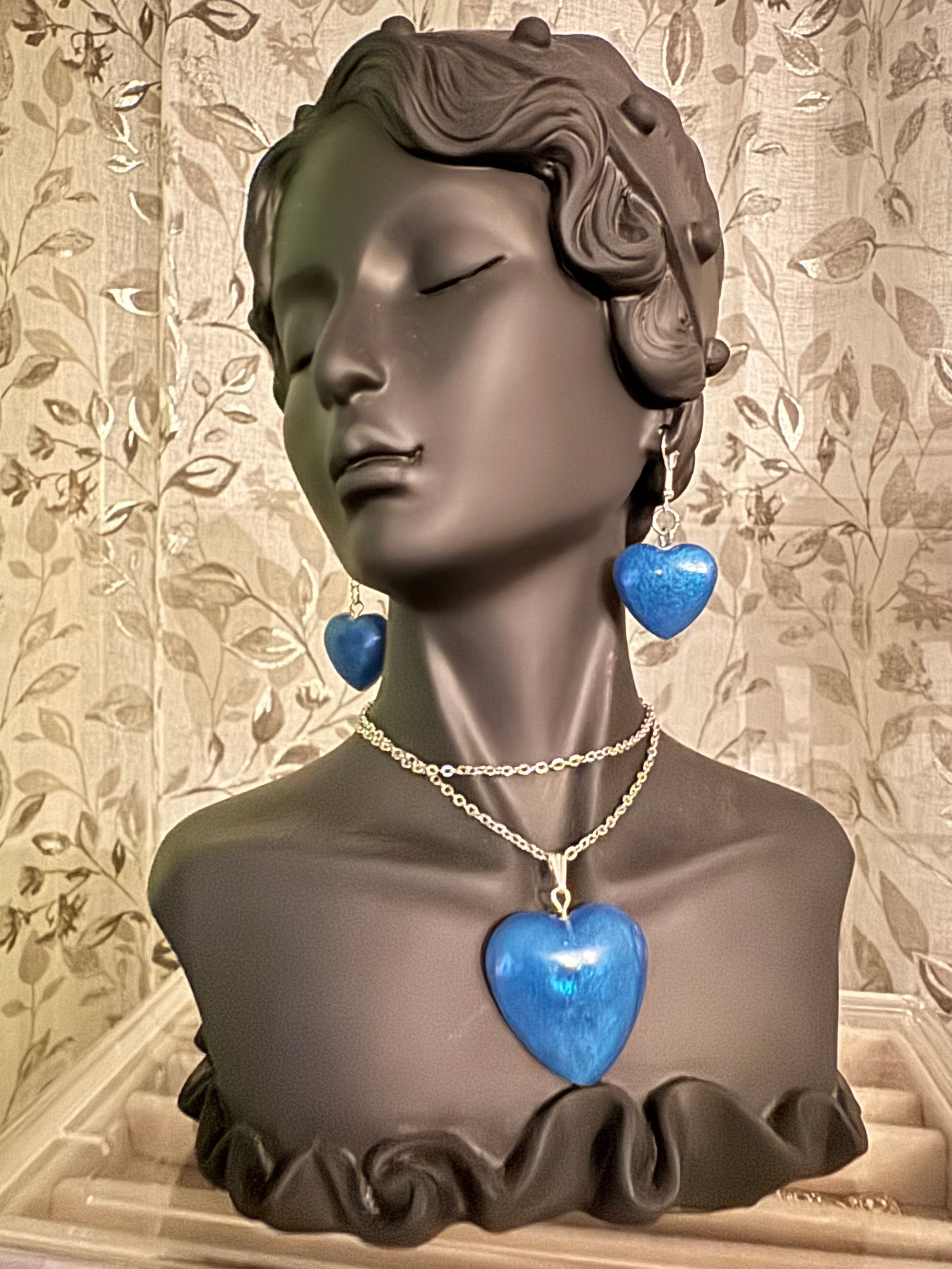 Beautiful Blue Romantic Heart set