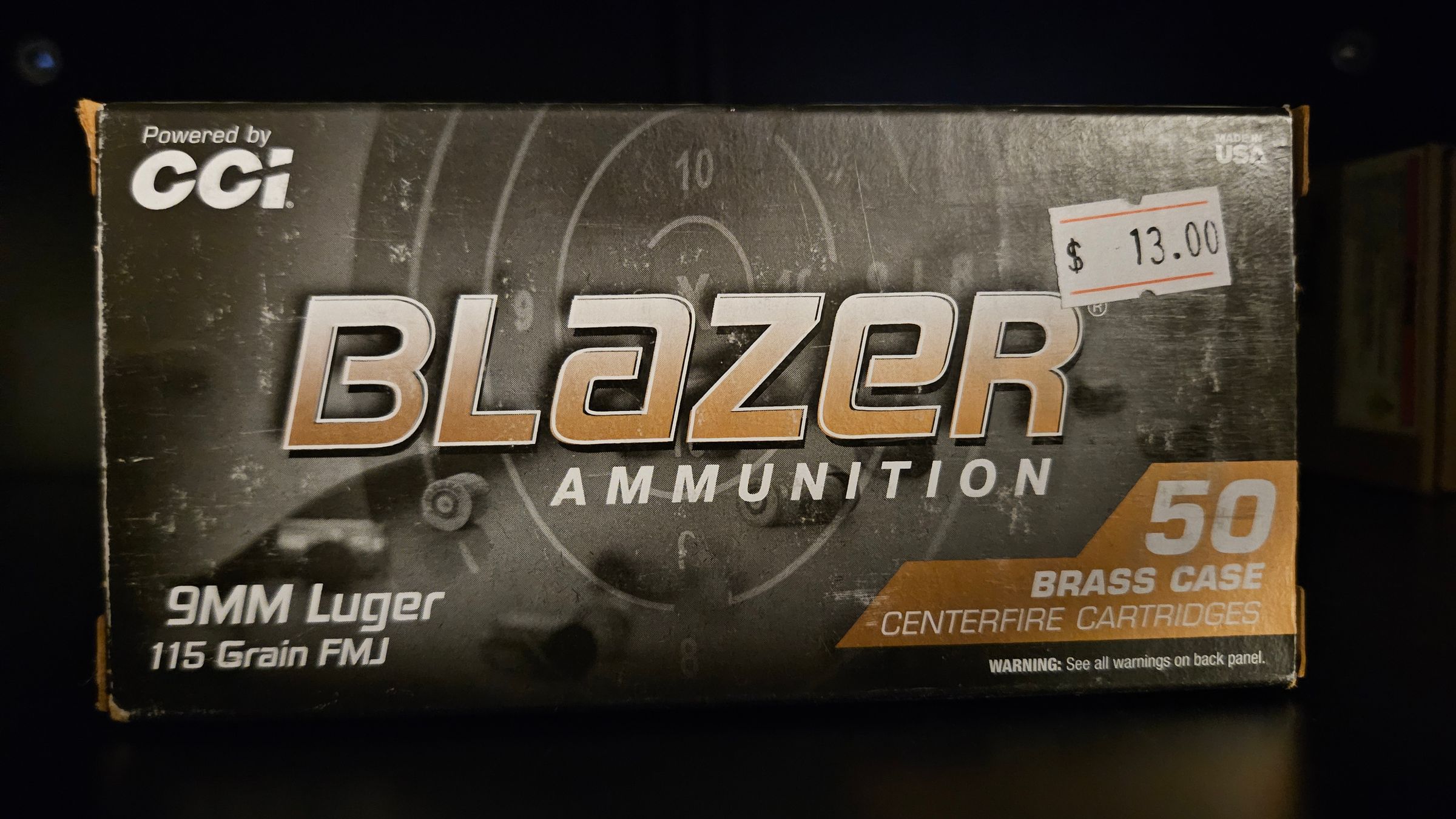 Blazer 9mm 115gr. $13
