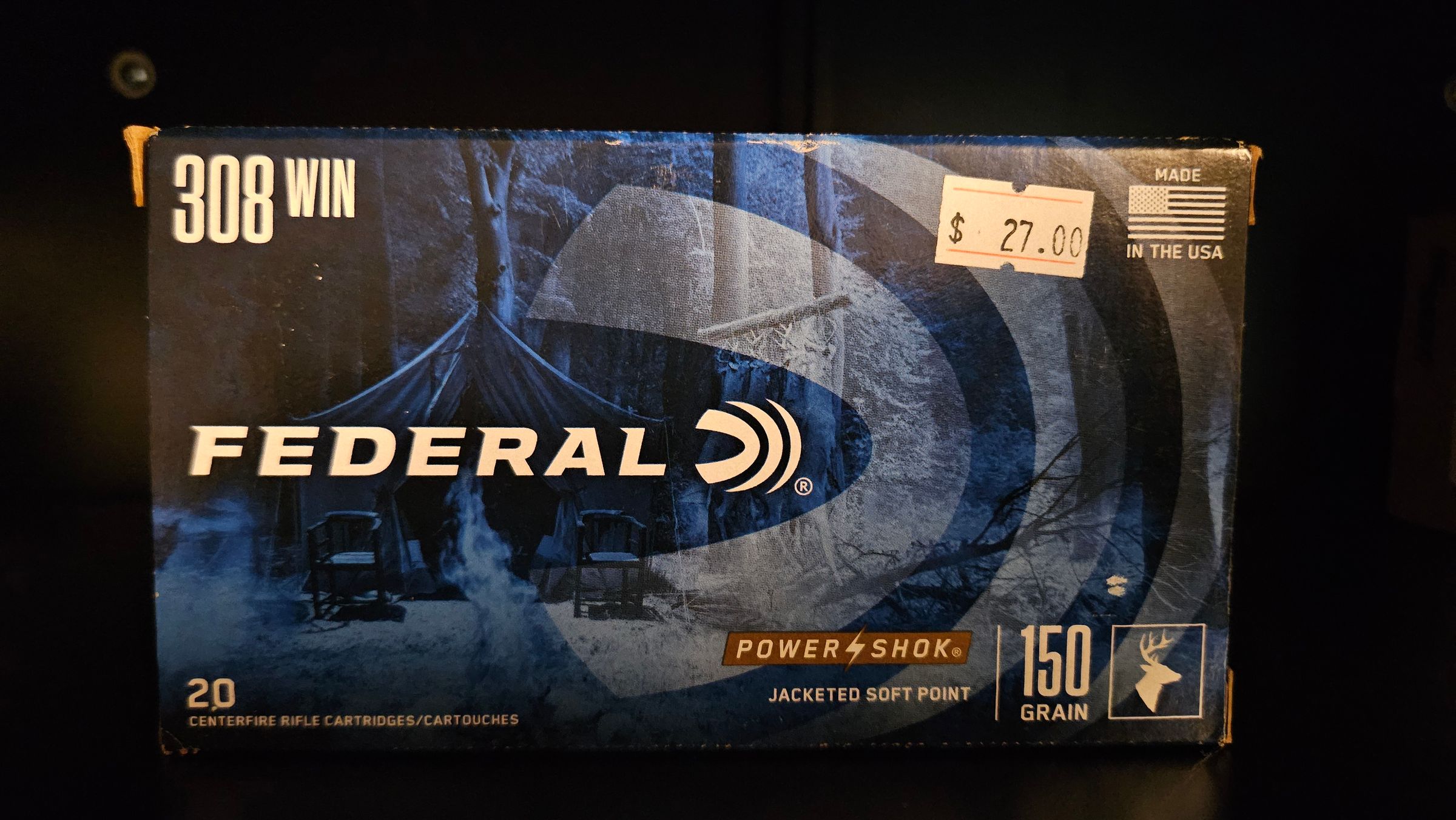 Federal .308 150gr. $27