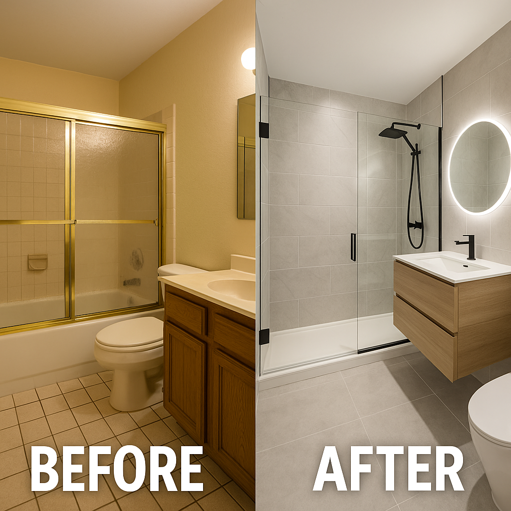 Bathroom Renovation (Before → After)
