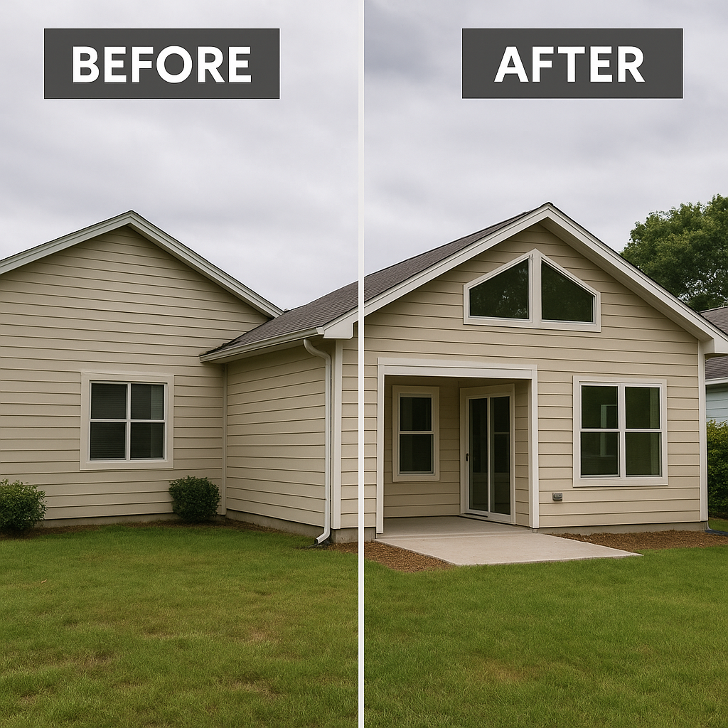 Home Addition (Before → After)
