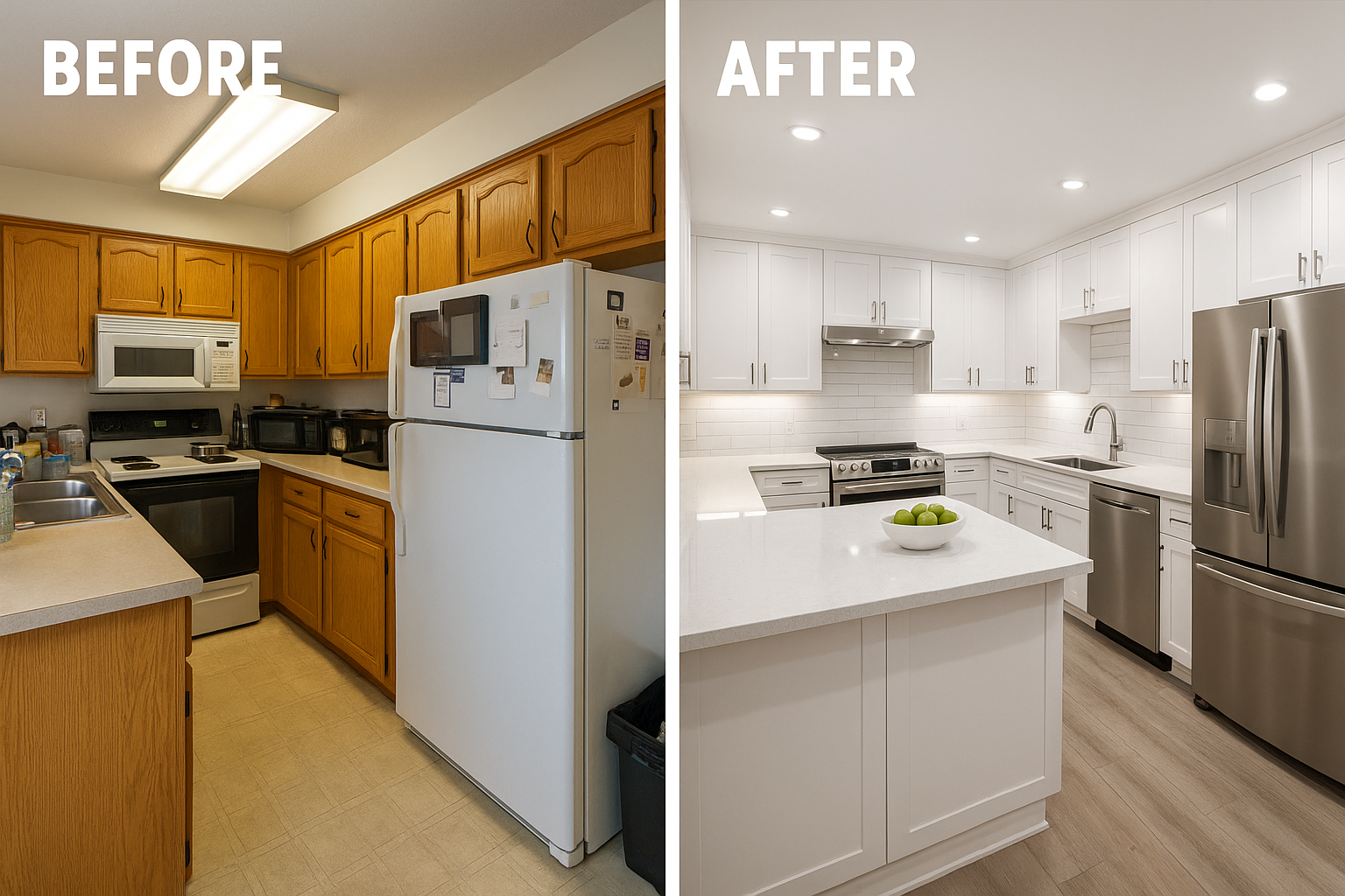 Kitchen Renovation (Before → After)