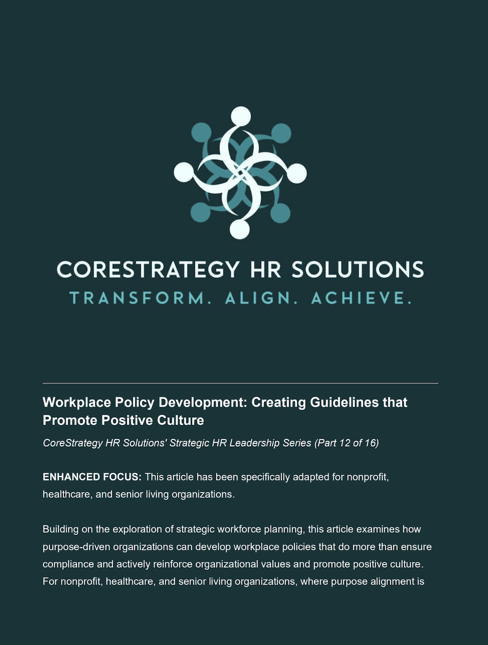Workplace Policy Development