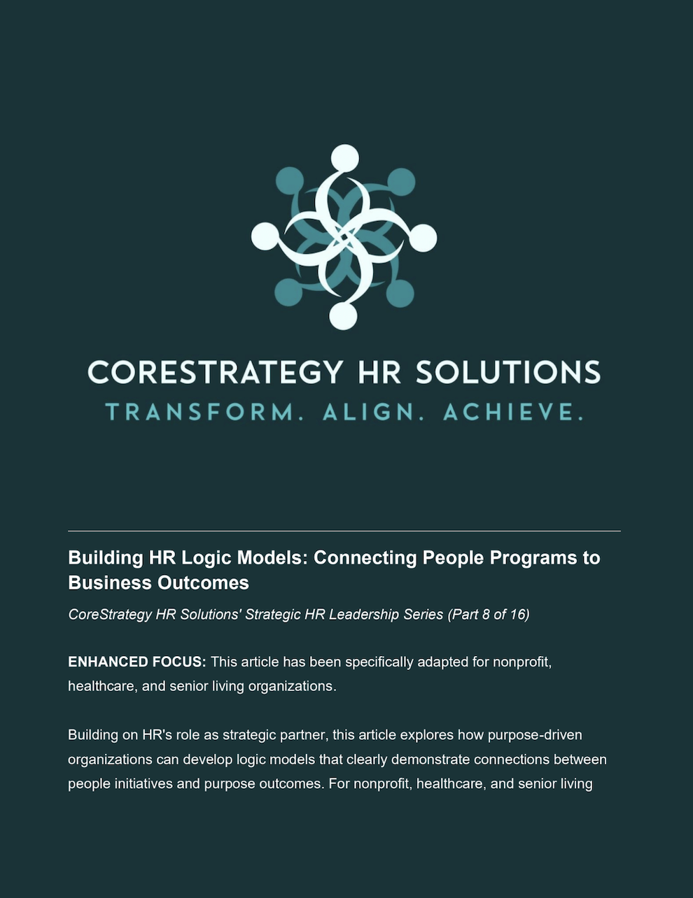 HR Logic Models