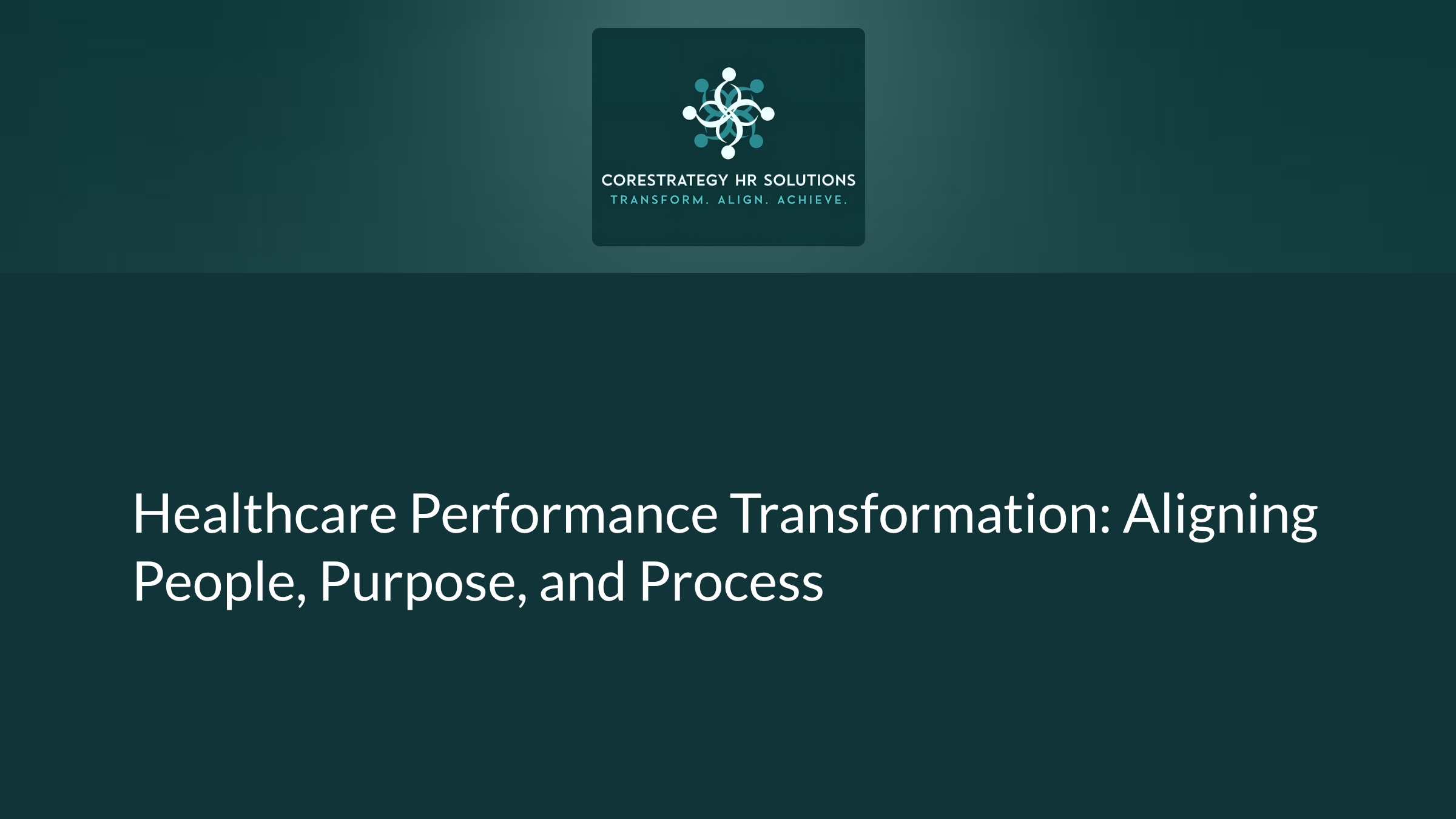 HEALTHCARE ORGANIZATIONS