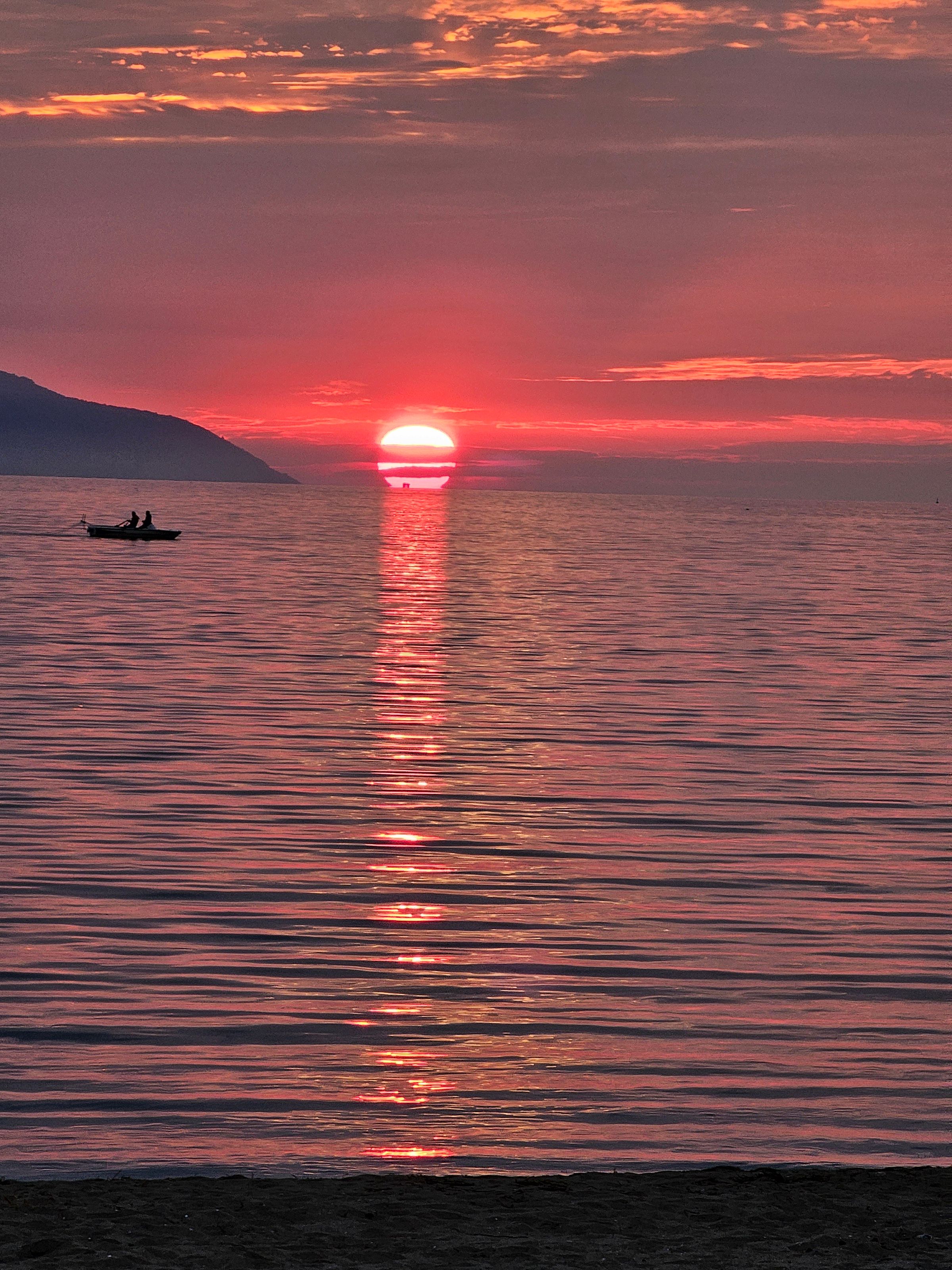 Sunset in front of apt