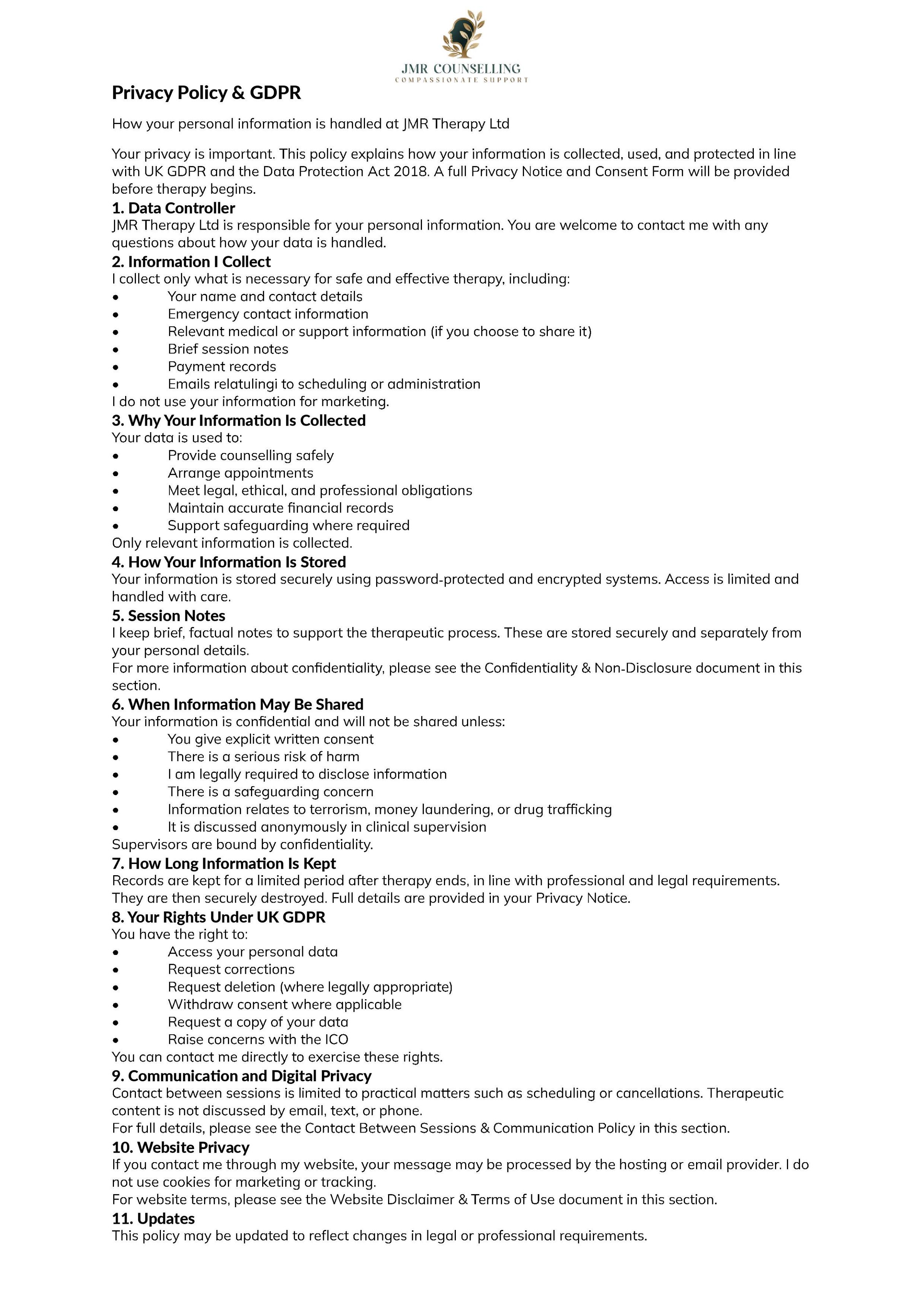 JMR Counselling 's image