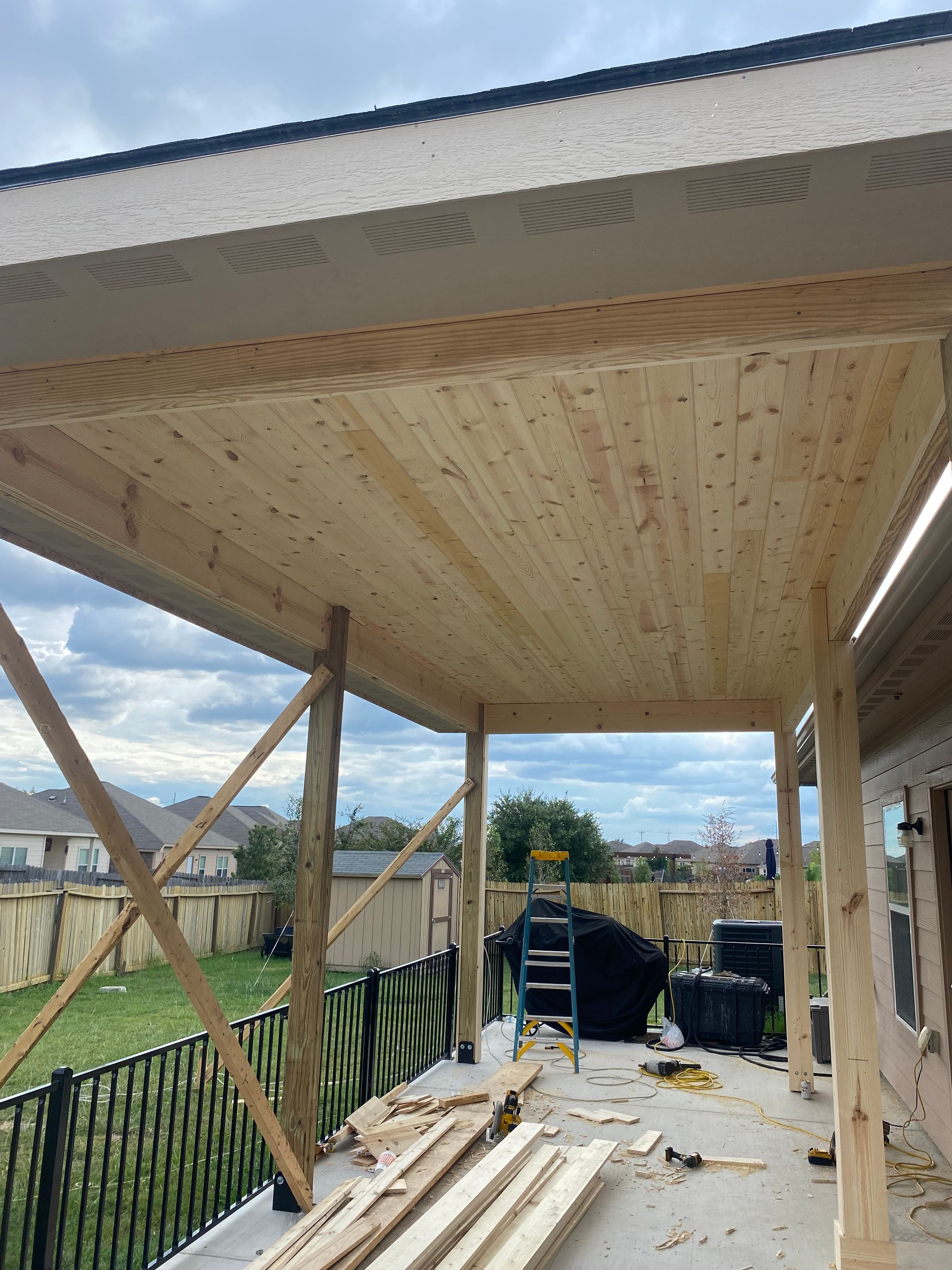 Custom patio Built by B.E.Z. Carpentry 