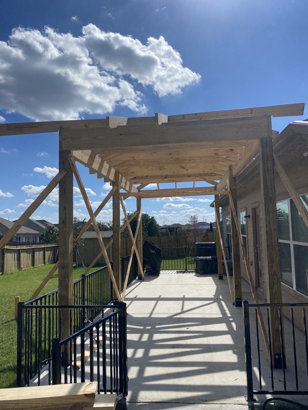 Covered patio construction in Georgetown, TX 