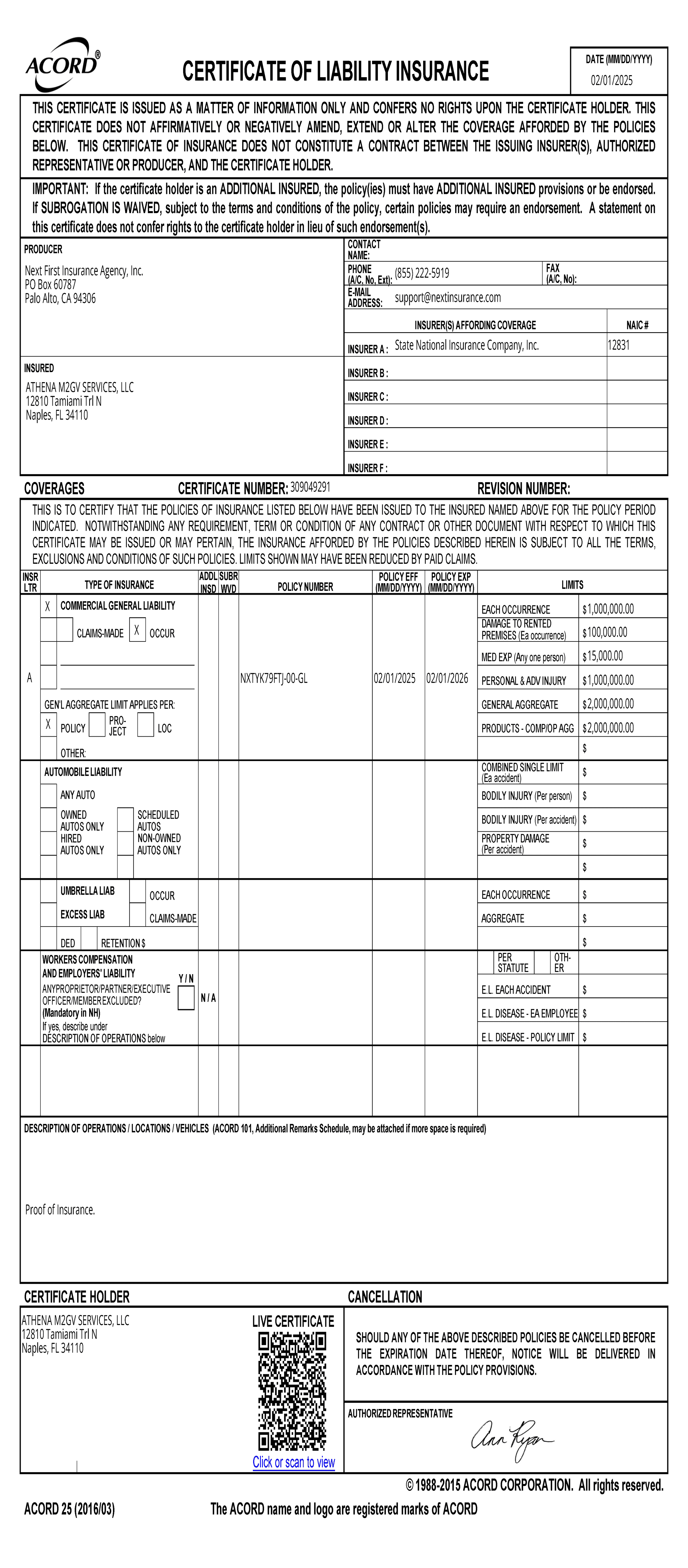 ATHENA M2GV SERVICES LLC's image