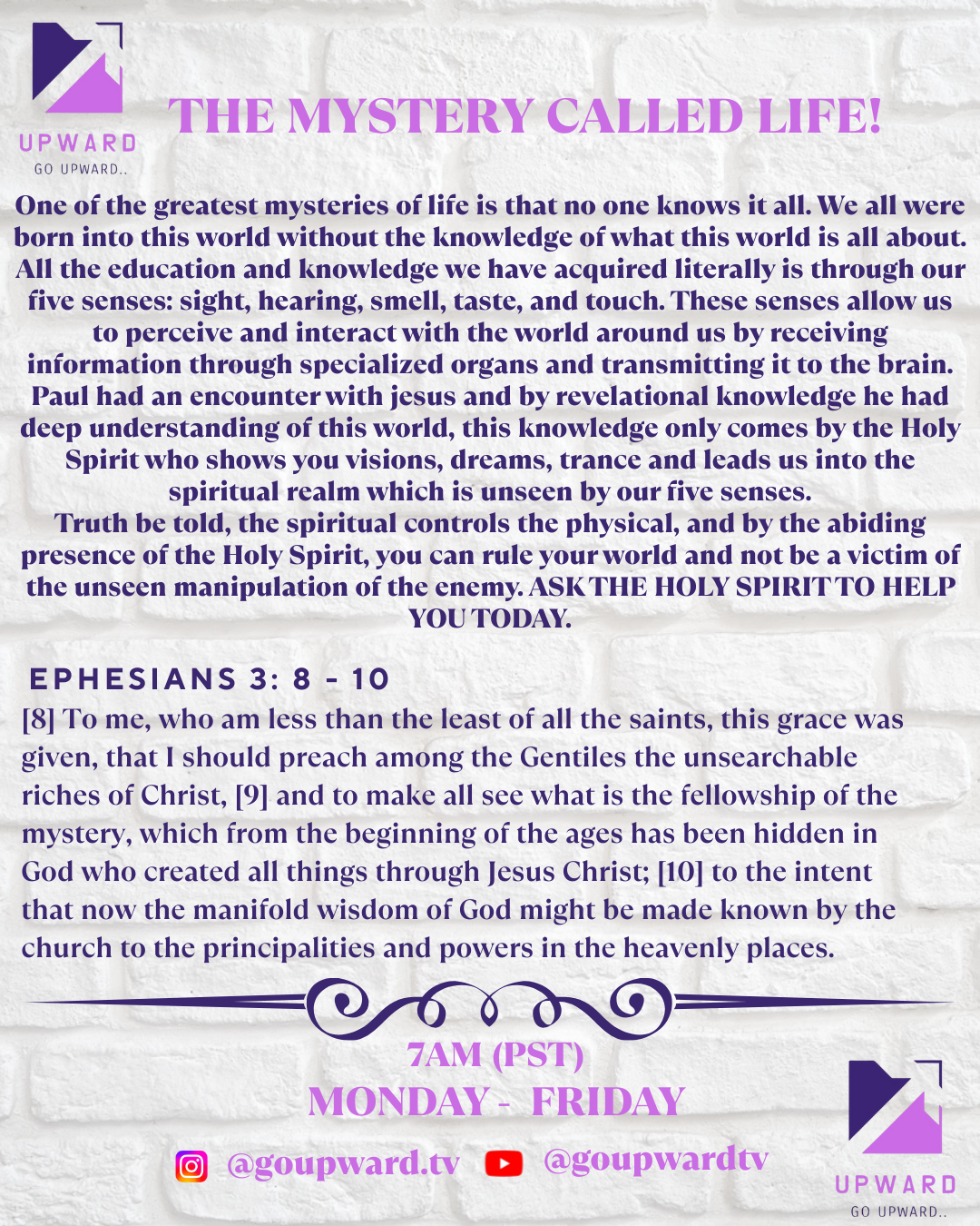 THE MYSTERY CALLED LIFE