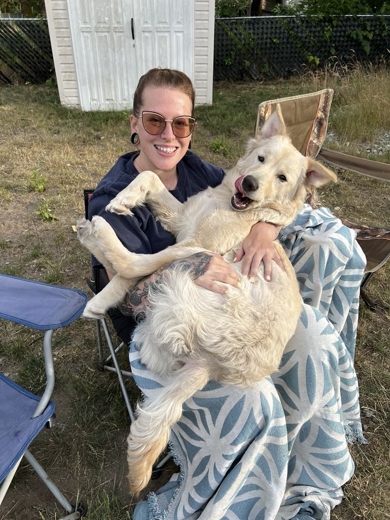 Hand raised pup "Daisy"