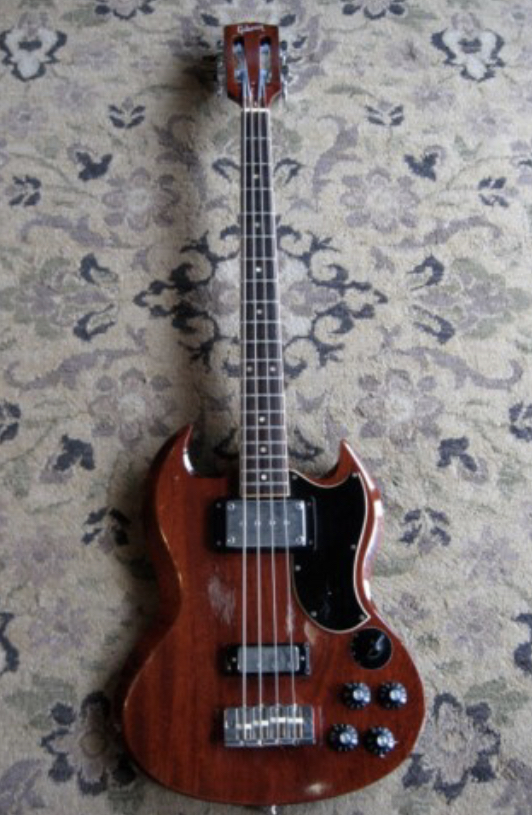 Definitely an upgrade from the Dan Electro I was playing. My early 70’s EB3, regret letting that go. Note the slotted headstock. Purchased new back then. 