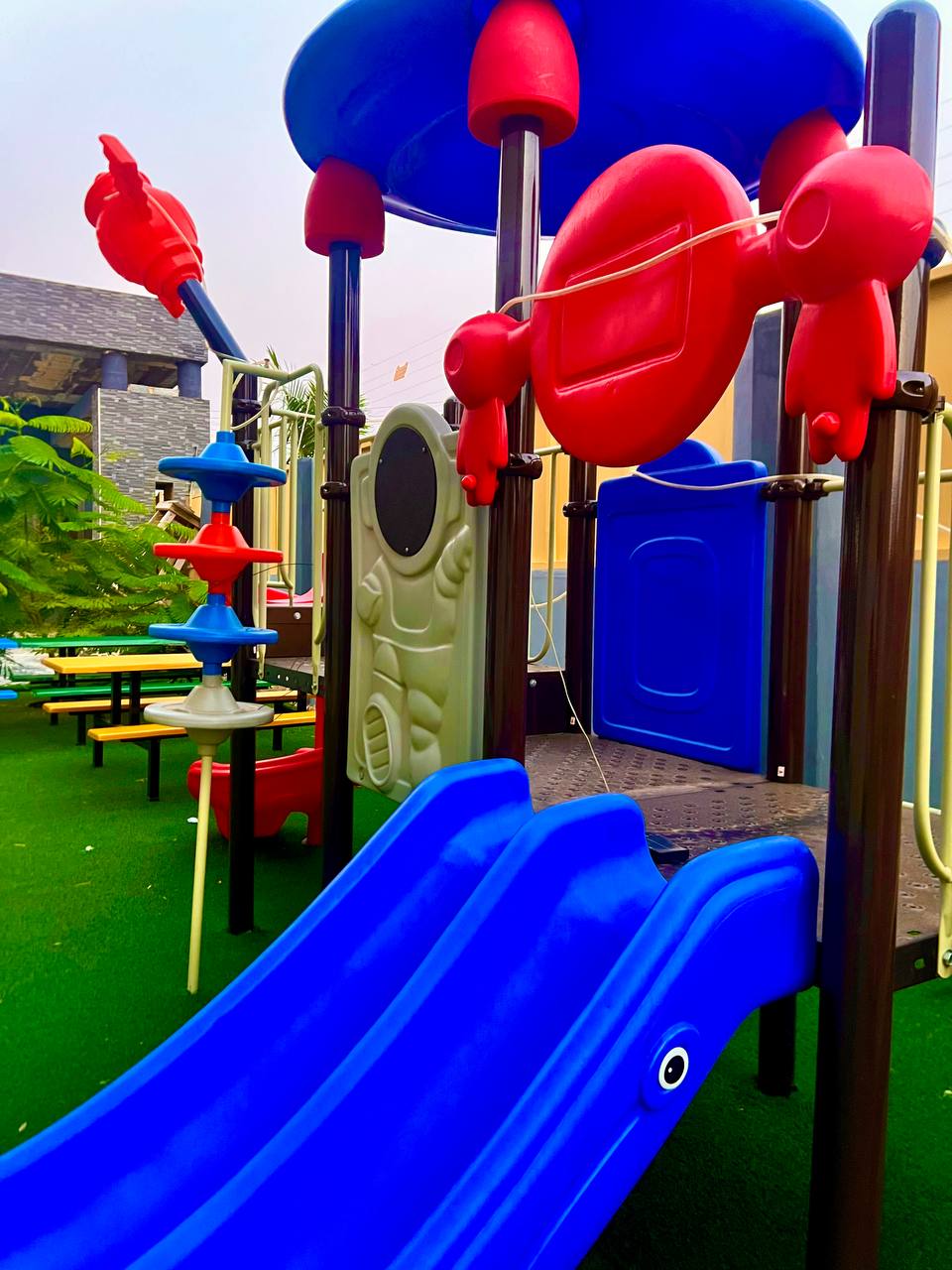 colourful play zones