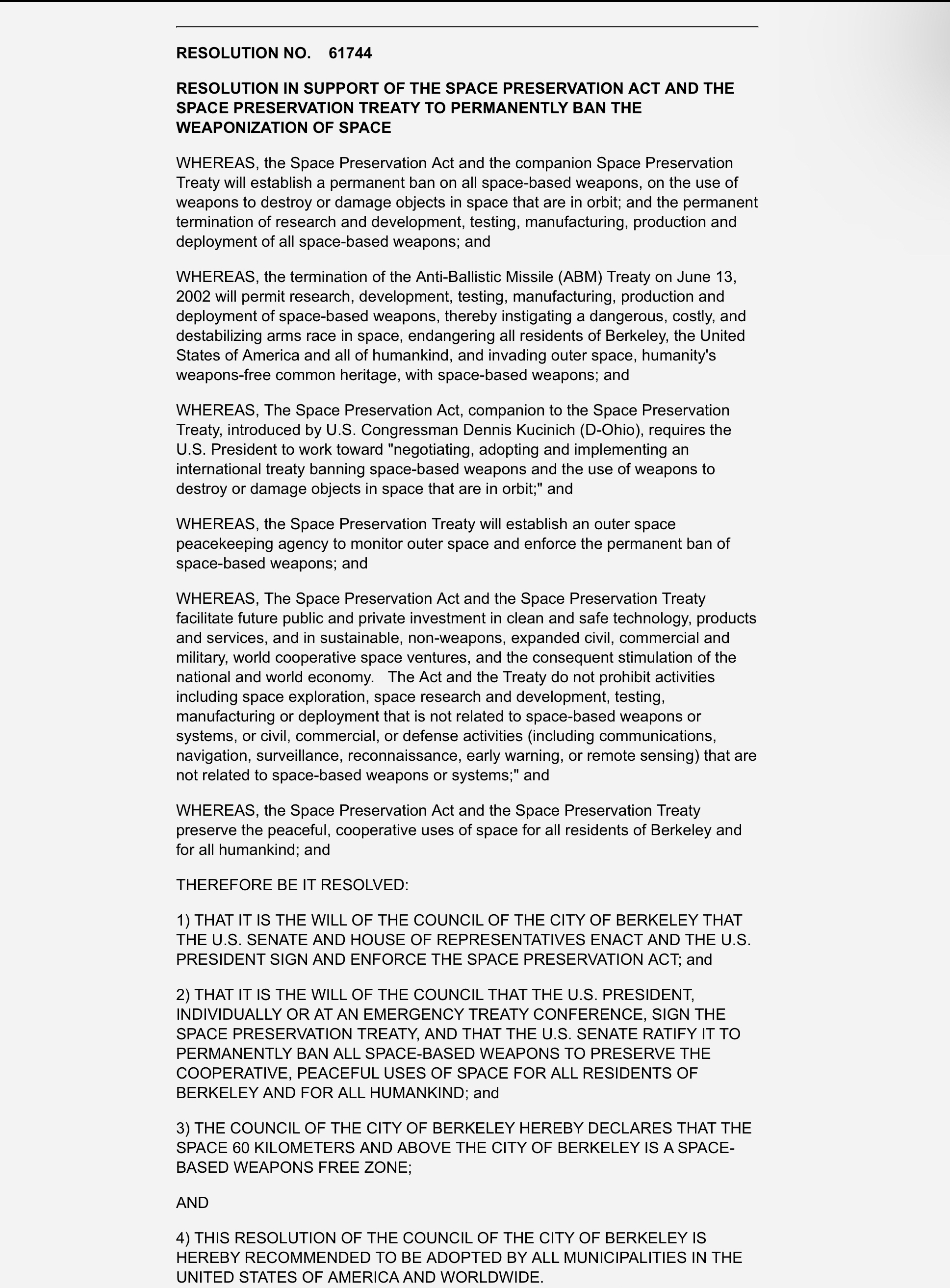 2002, City of Berkley CA