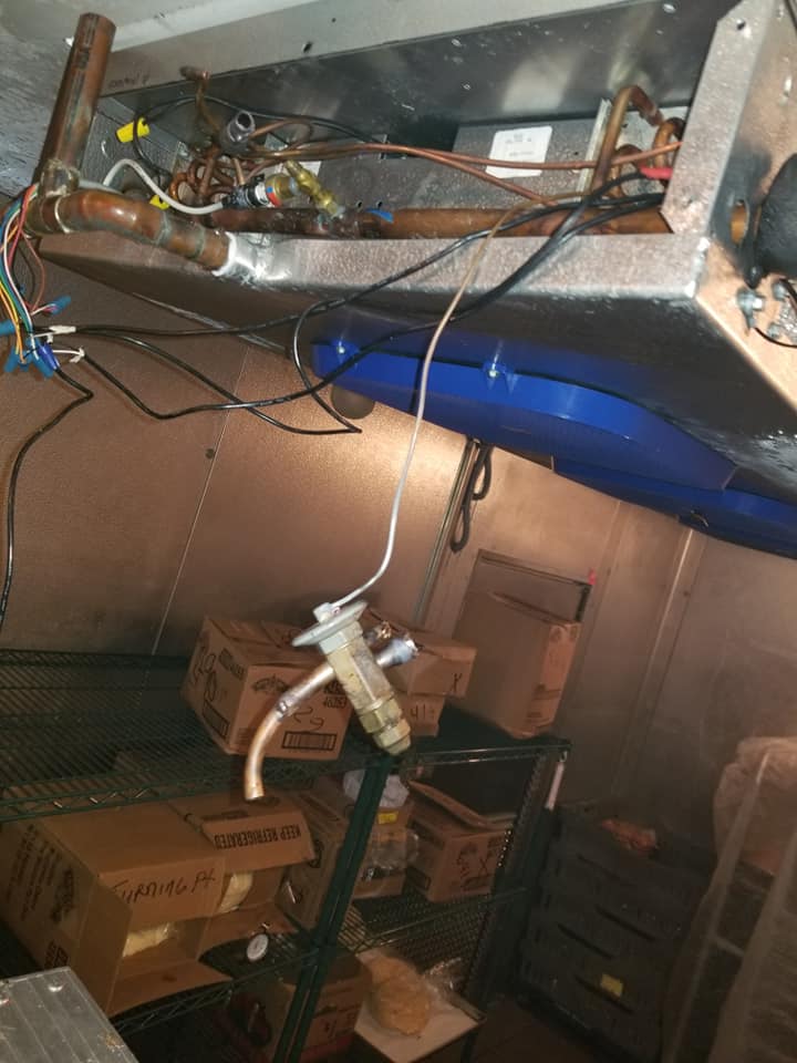 repairing faulty txv on walk-in cooler
