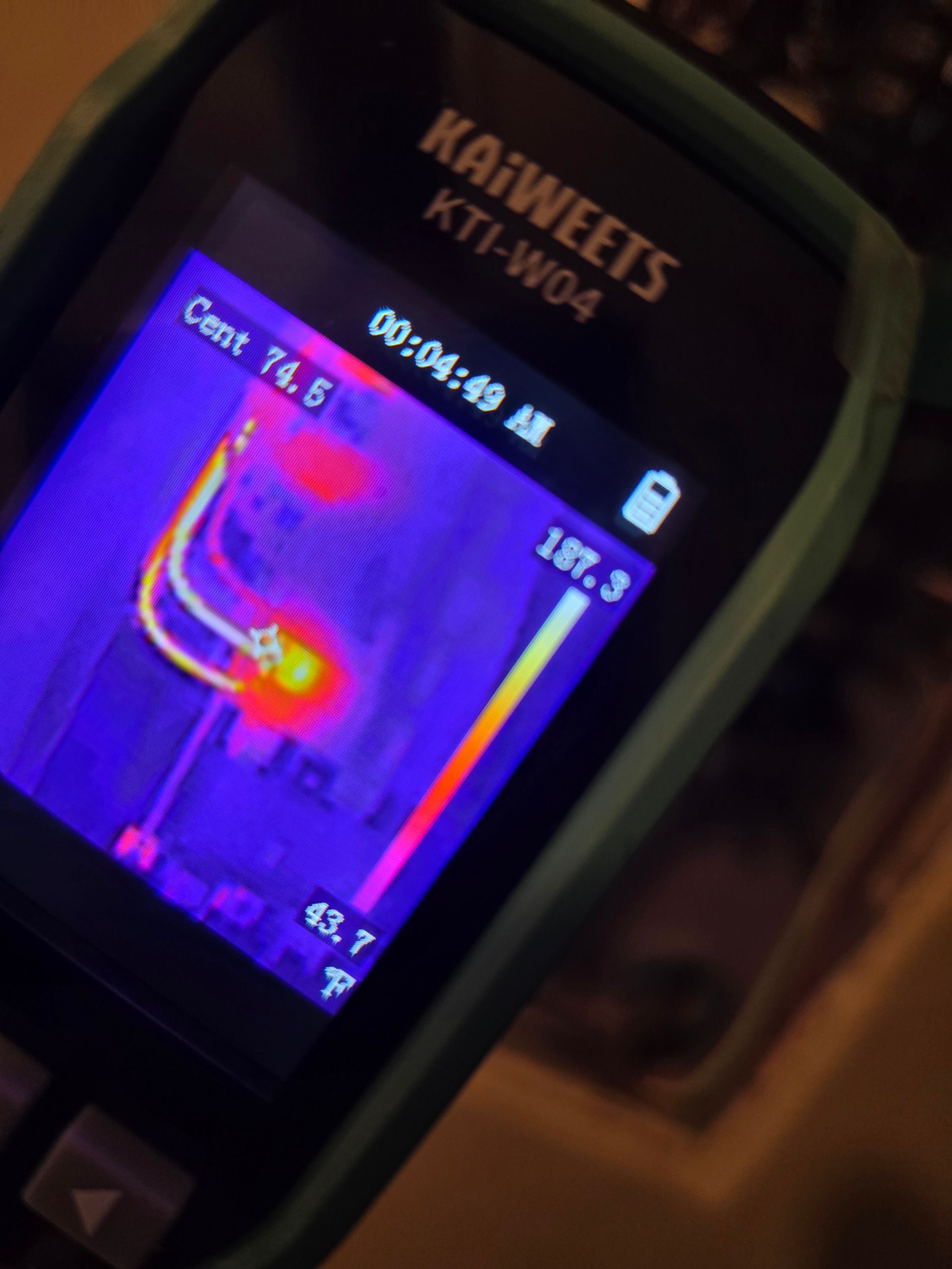 thermal imaging used to find a loose connection