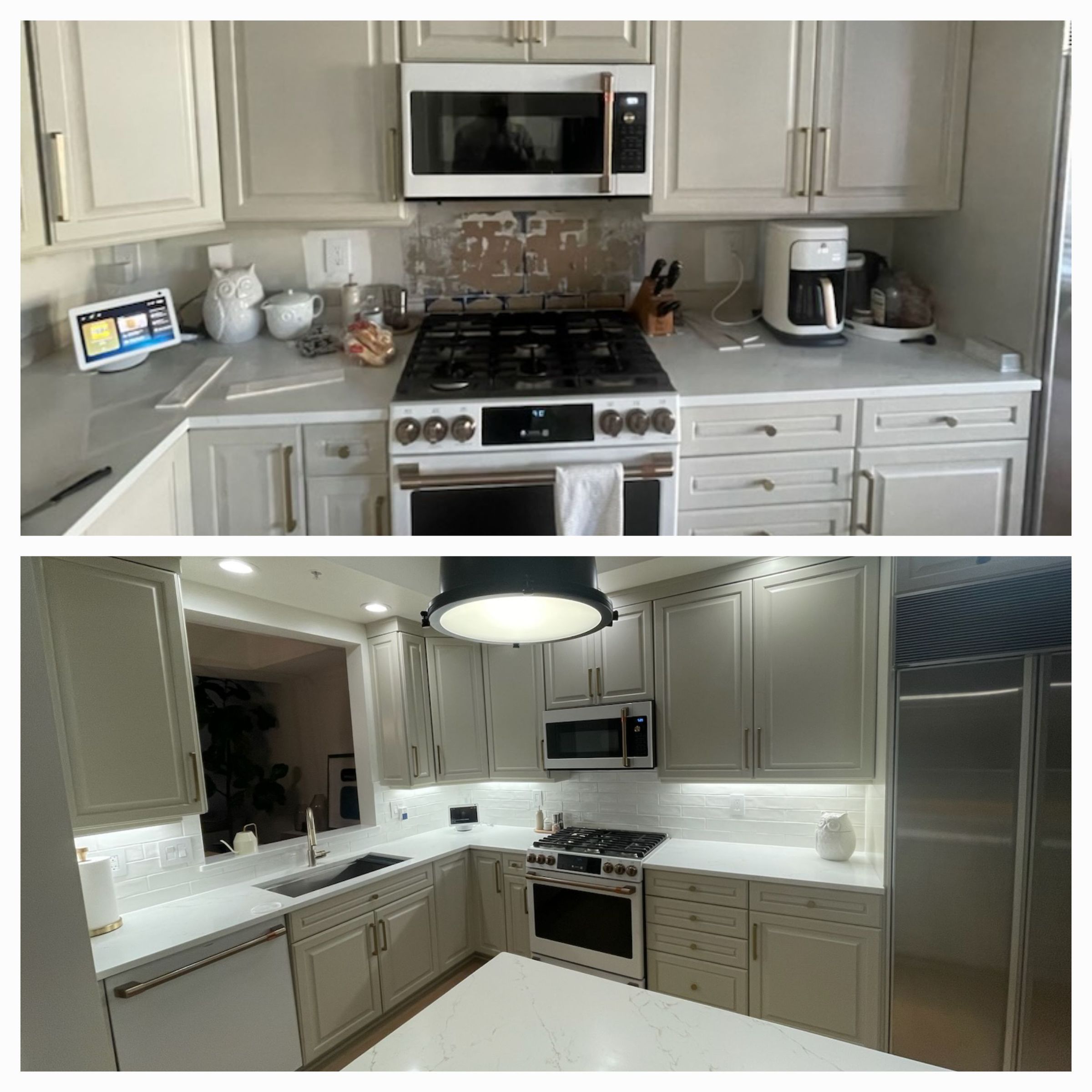 Kitchen backsplash tile job