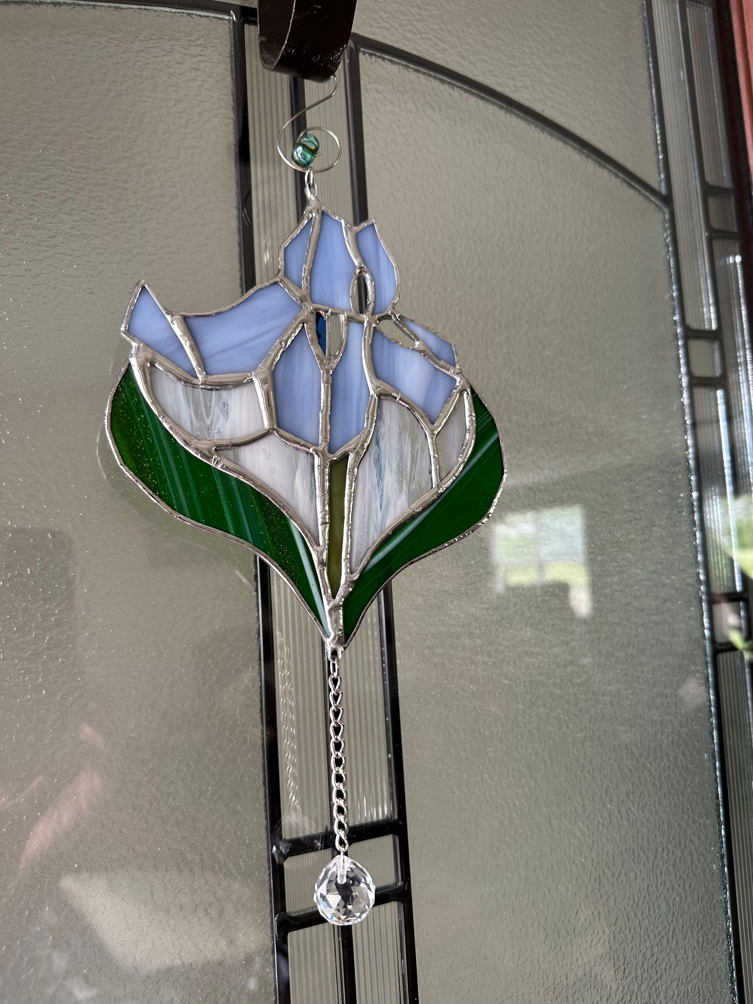 Iris with Crystal & glass bead