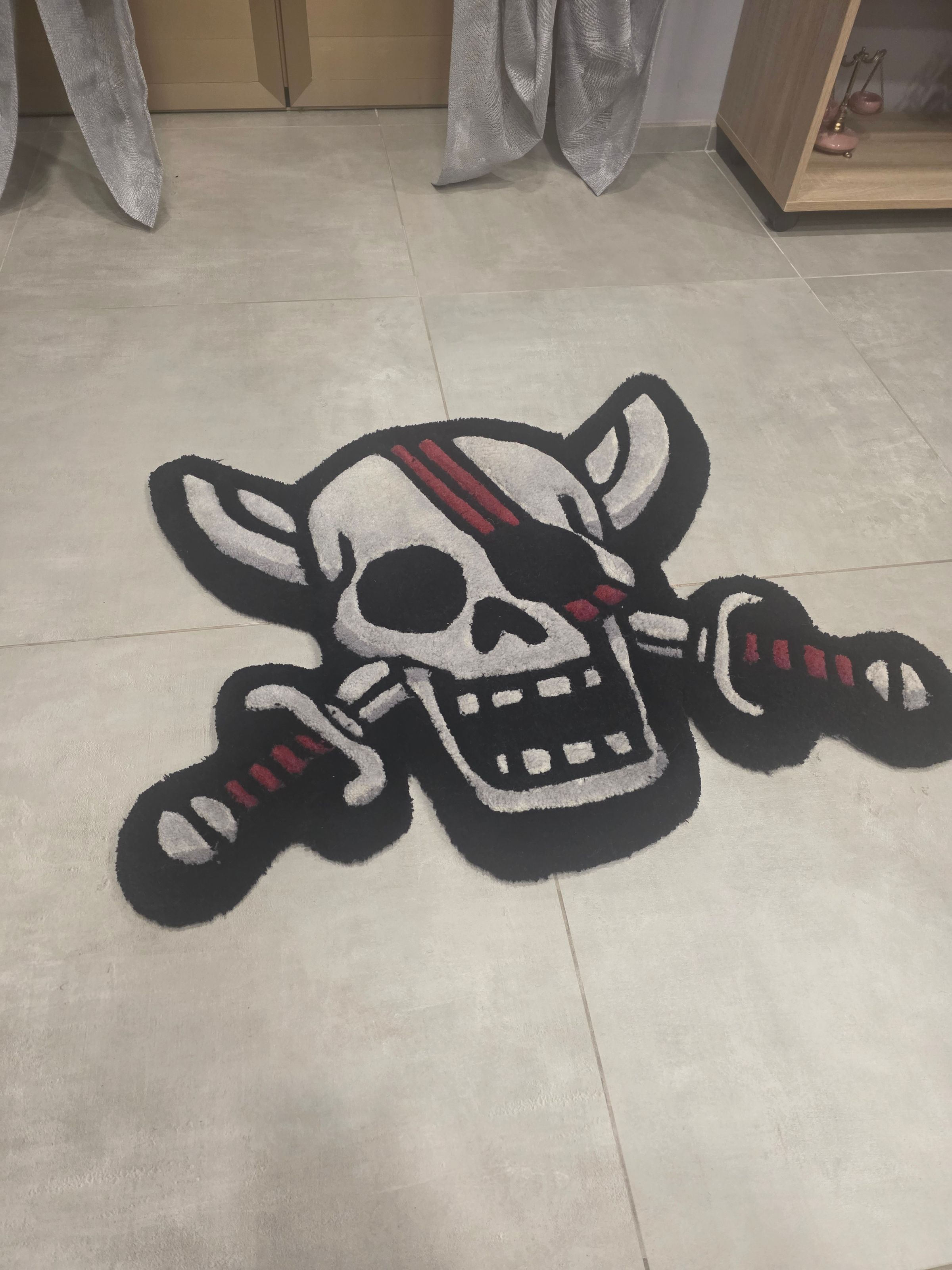 Tappeto Jolly Roger Shanks il Rosso