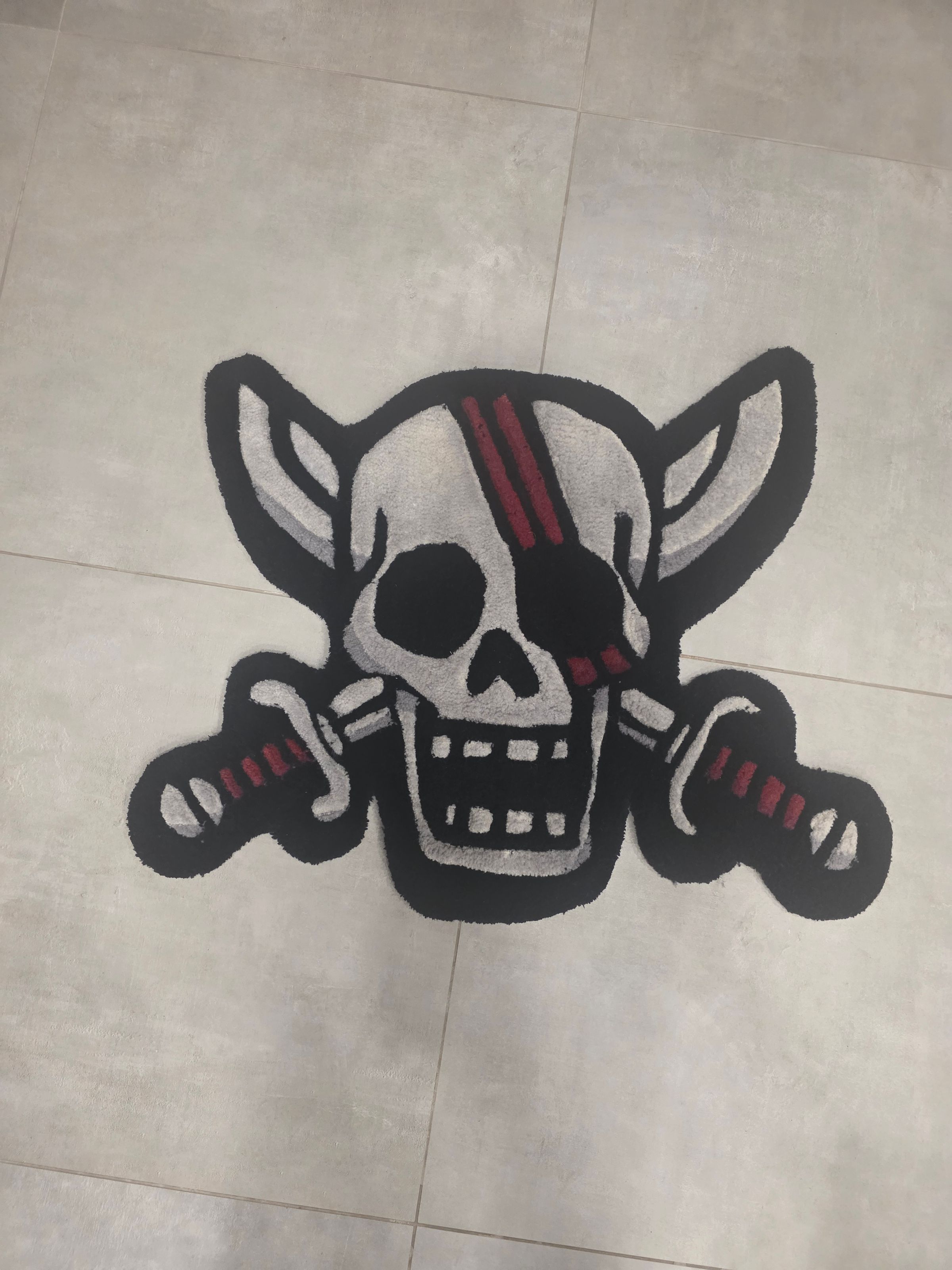 Tappeto Jolly Roger Shanks il Rosso