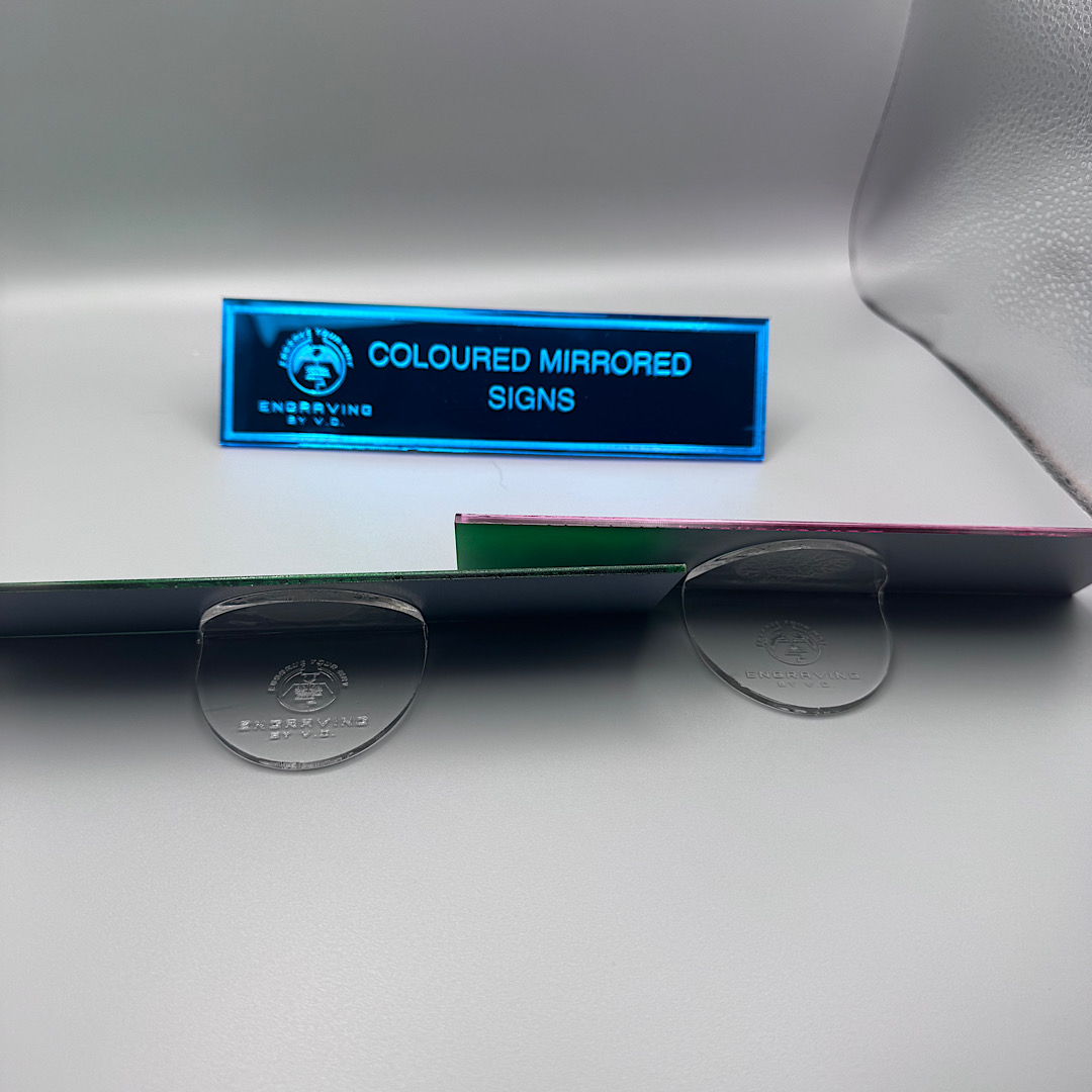 coloured mirrored acrylic