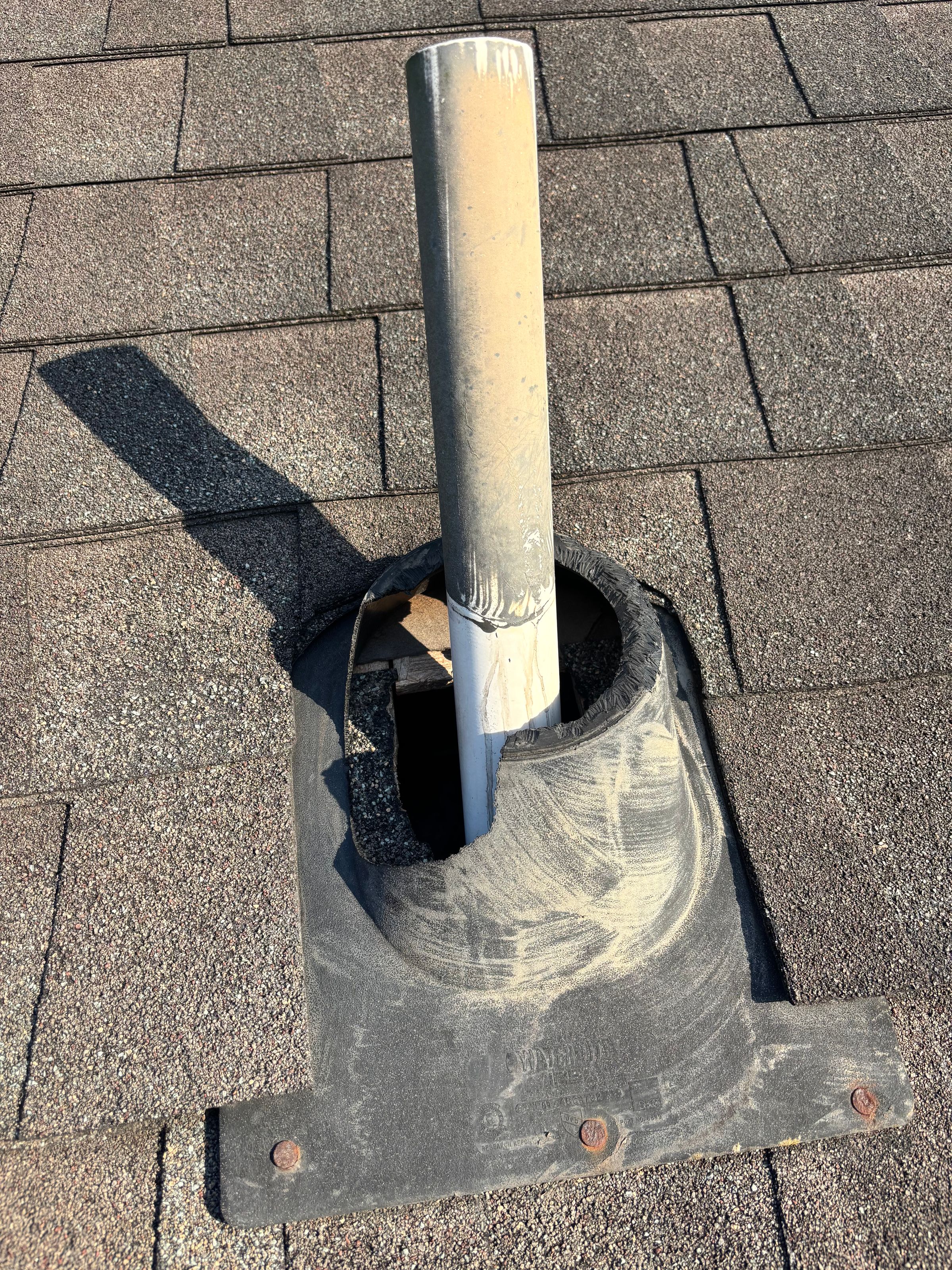 Pipe Boot with Dry Rott Leaving a hole in the roof