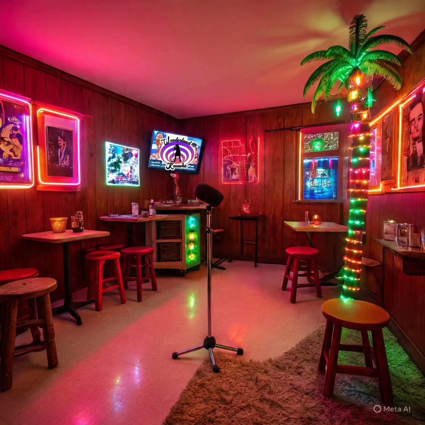 80's Basement Karaoke Party Room- Inspiration Photo- Inspiration Photo- Inspiration Photo