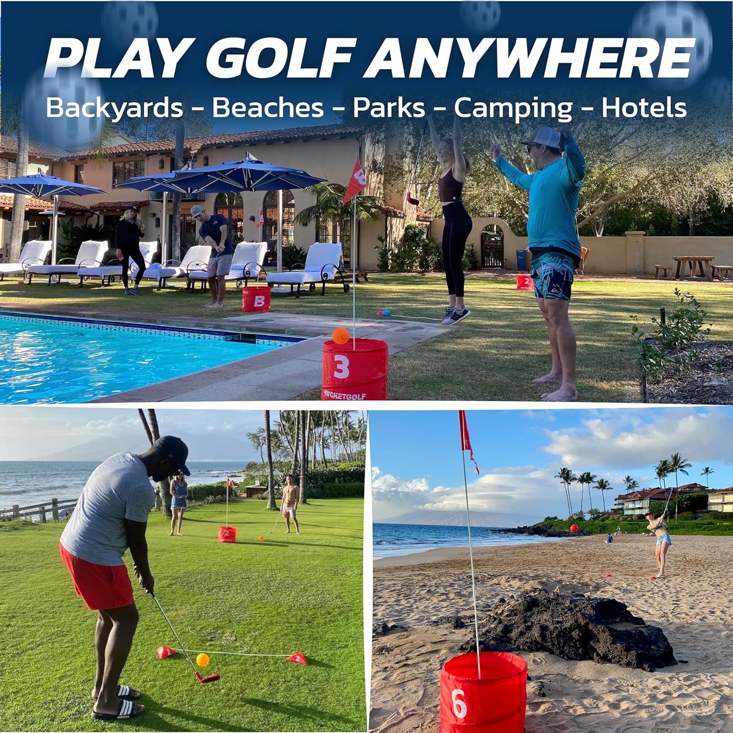 Bucket Golf 3 Hole Set