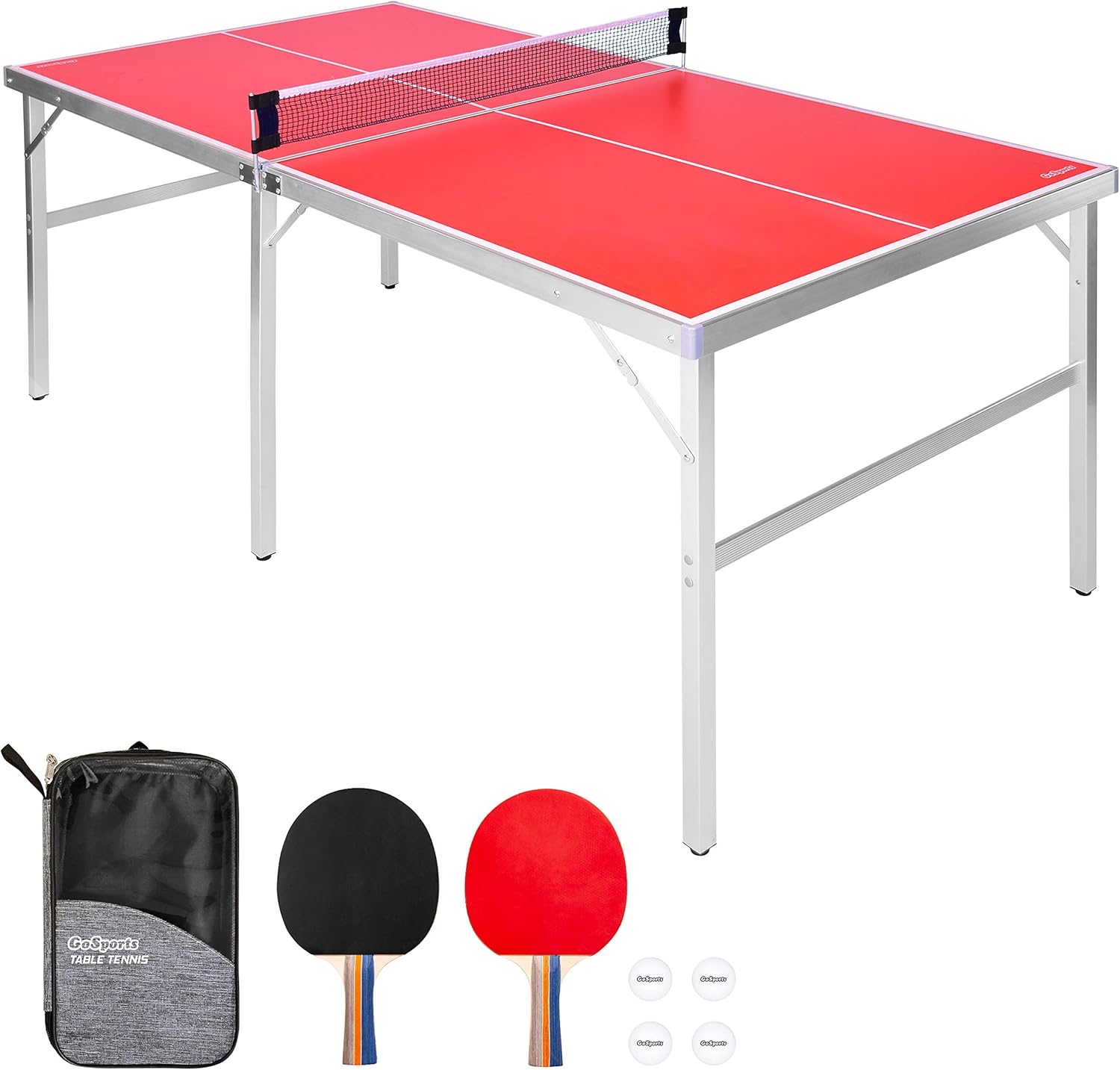 Ping Pong Table with Paddles and Balls