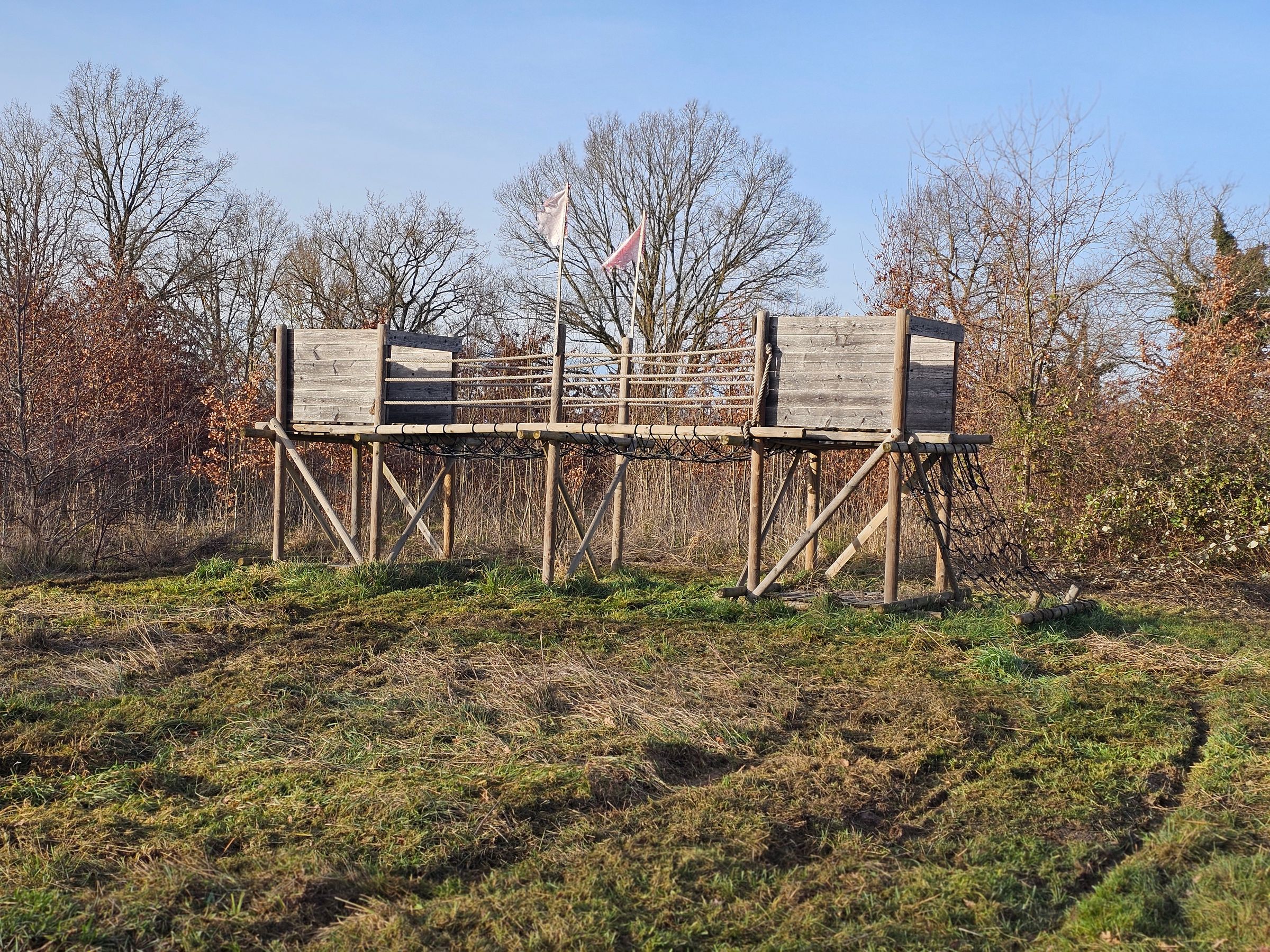 Klimtoren op de camping