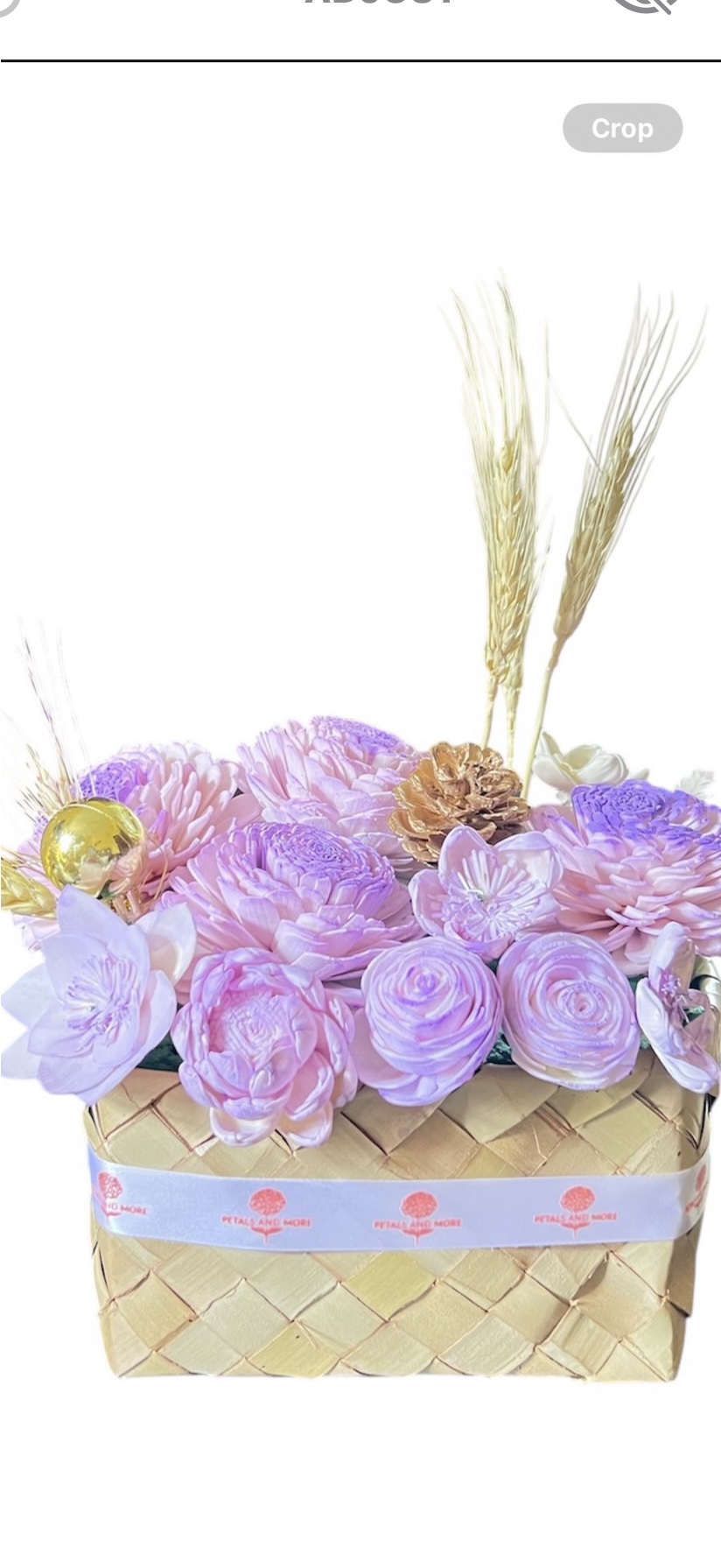 Purple carved roses