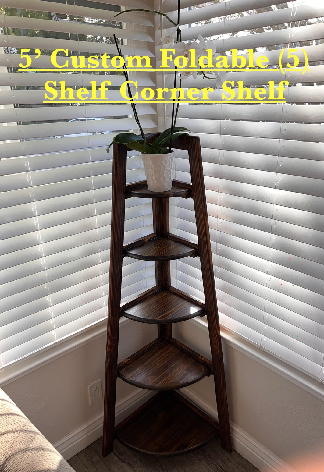 Custom 5' (5) Shelf Corner Shelf (San Jose)