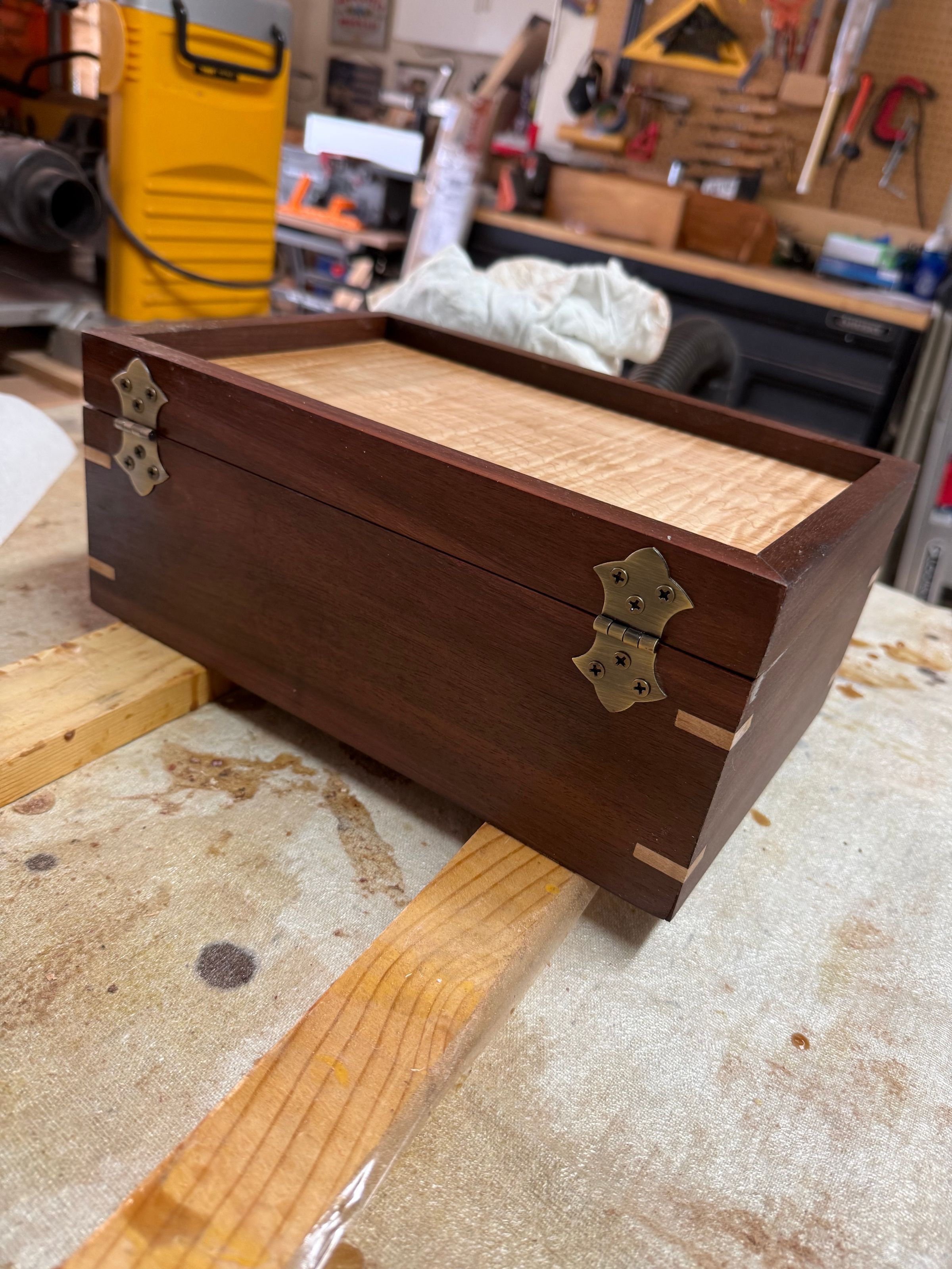 Katalox & Curly Maple Keepsake Box $175